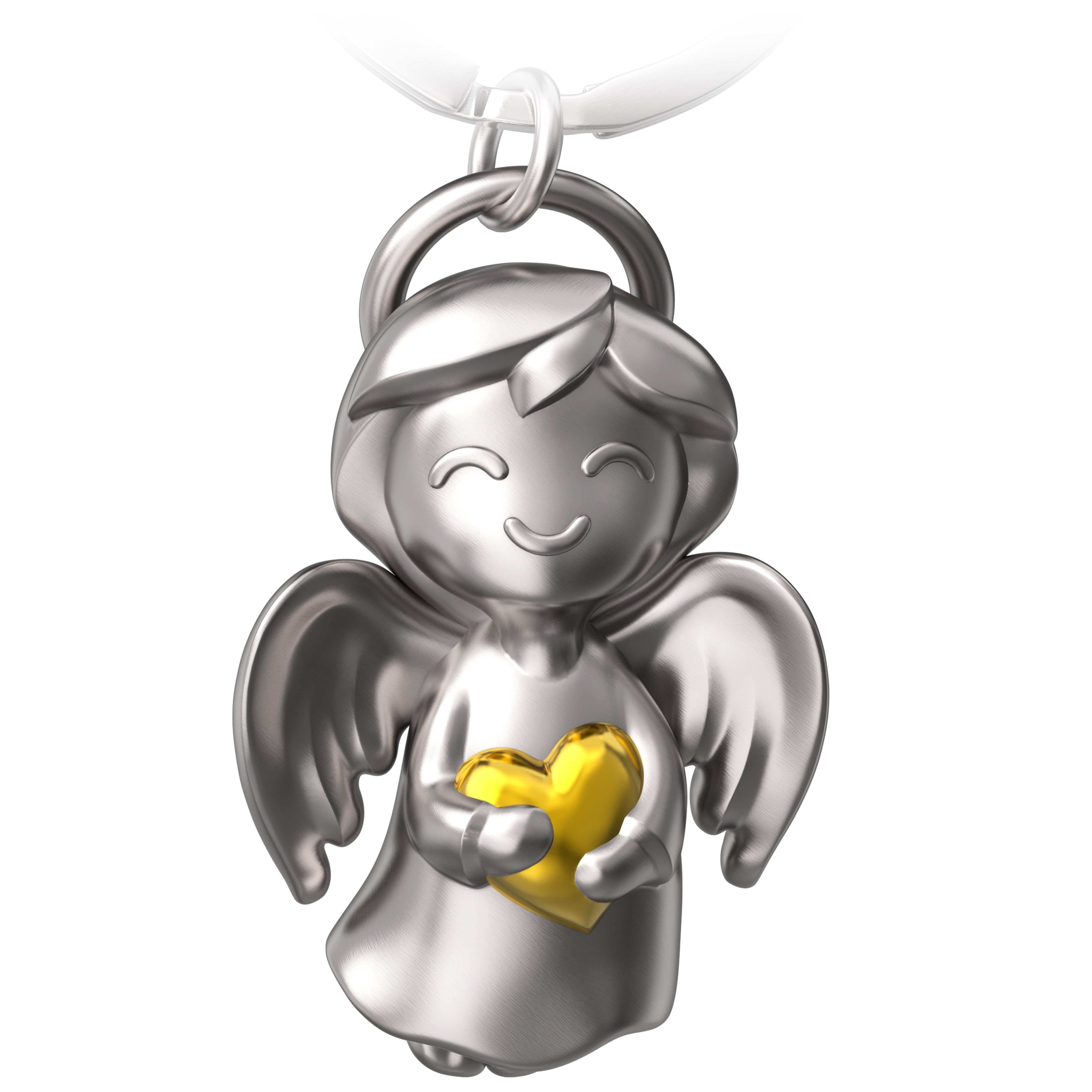 FABACH Schlüsselanhänger " Schutzengel Shiny" - Engel Glücksbringer - Glücksengel mit Herz Gold