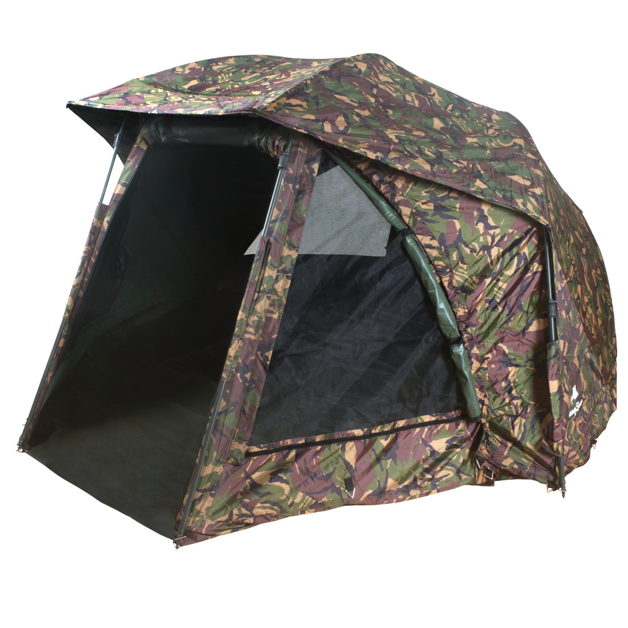 CampFeuer Angelzelt Karpfenzelt "Blizzard", 2,42 x 2,42 x 1,32 m, 2 Mann Zelt, Anglerzelt, Personen: 2