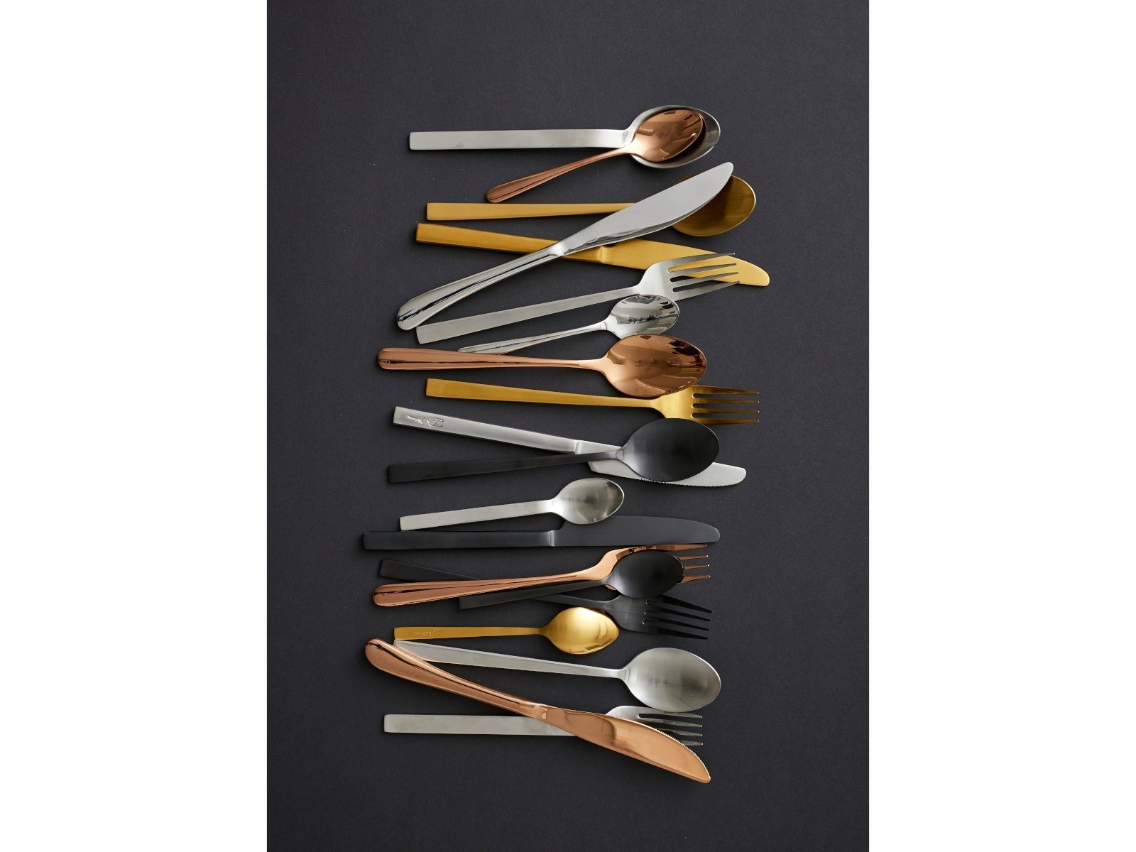 Bitz Besteck-Set Besteckset 16tlg. stahl satin, Stahl, Besteckset 16-teilig Matt/Gebürstet