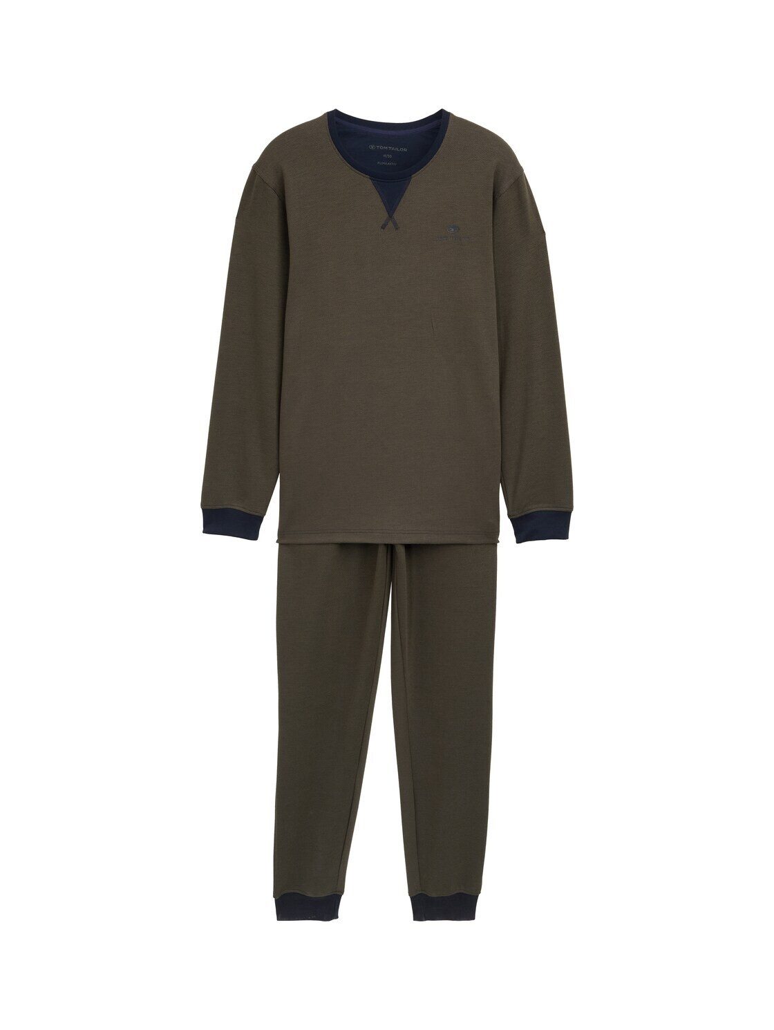 TOM TAILOR Pyjama Unterwäsche (2 tlg) Pyjama-Set mit Logo-Print und Kordelzug