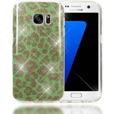 Nalia Smartphone-Hülle Samsung Galaxy S7, Glitzer Silikon Hülle / Erhöhte Schutzwirkung durch verstärkte Innenseite / Glitter Cover / Bling Case / Pailletten Schutzhülle / Kratzfest Stoßfest / Phone Backcover Handy-Tasche Bumper Etui / Handycase Handy-Schale Handycover