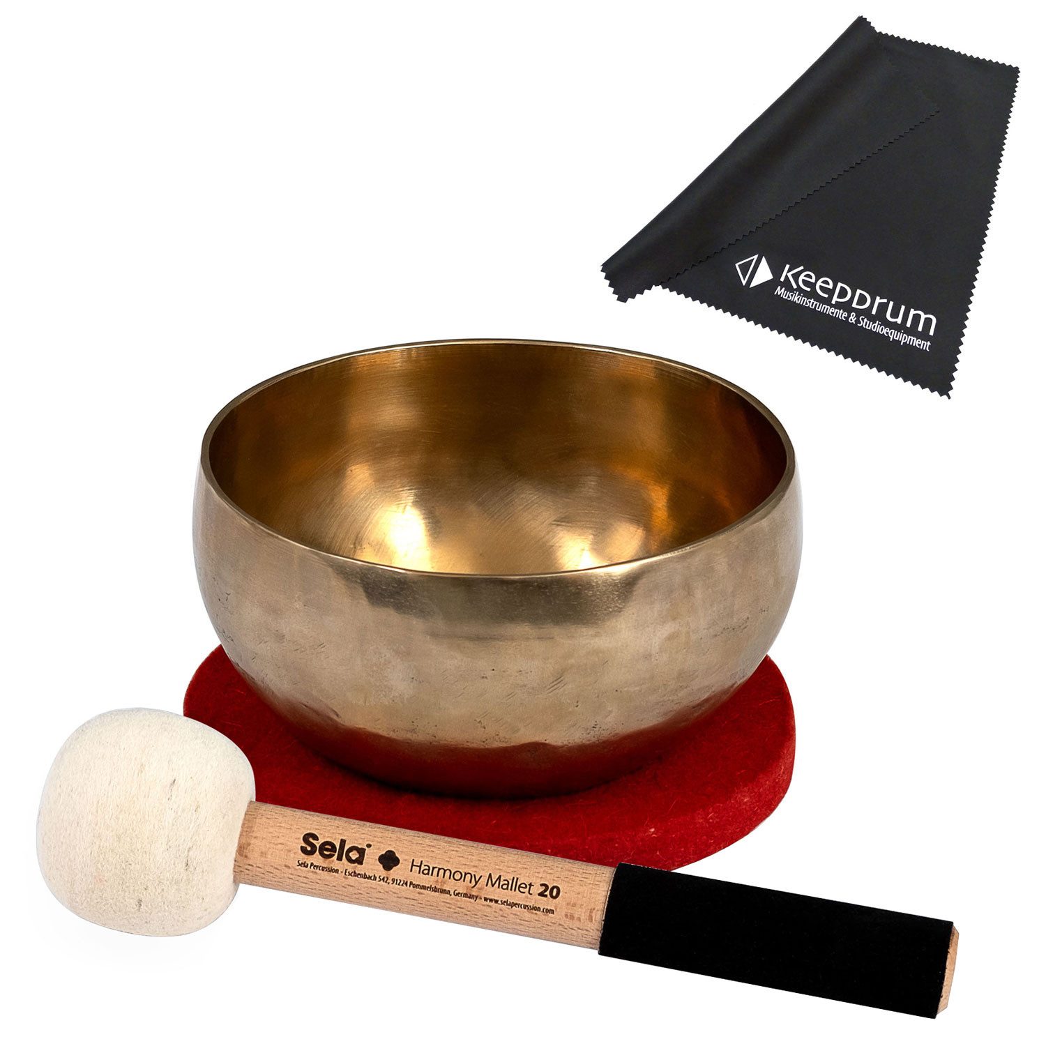 Sela Klangschalen Sela Klangschale se261 Harmony 15 mit Schlägel und Mikrofasertuch,Harmony Singing Bowl, 15 cm mit Schlägel, mit Mikrofasertuch