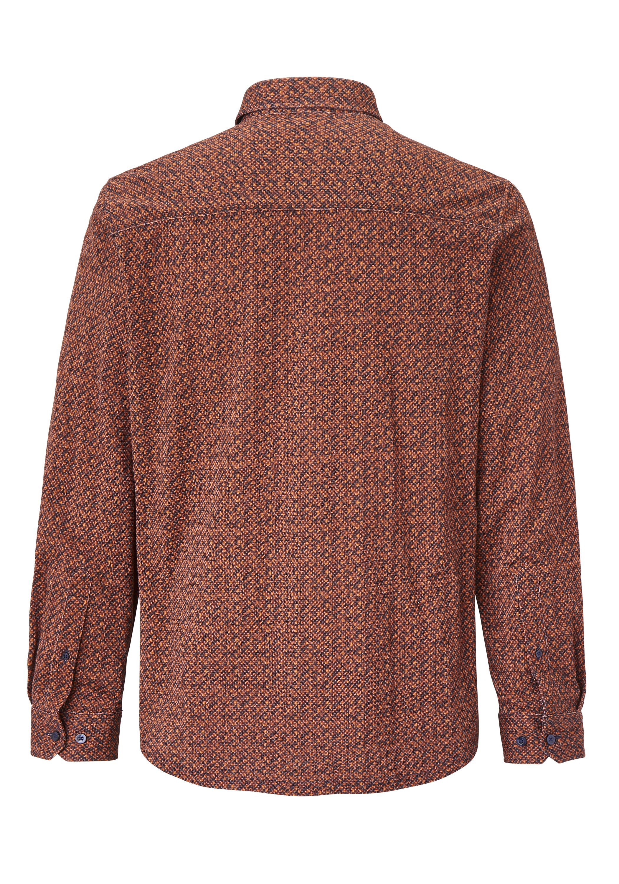 Paddock's Langarmhemd mit trendigem digital Print