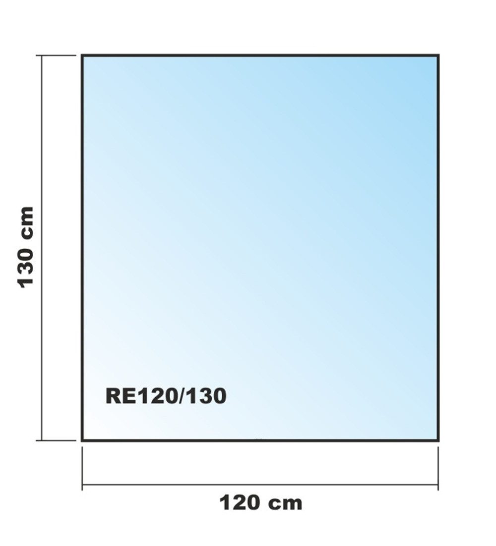 ECOfoxx Bodenschutzplatte Rechteck 120x130cm Glas schwarz - Funkenschutzplatte Kaminbodenplatte, Form: Rechteck, ohne Silikondichtung, Glas schwarz 1200x1300mm – Bild 3 von 4