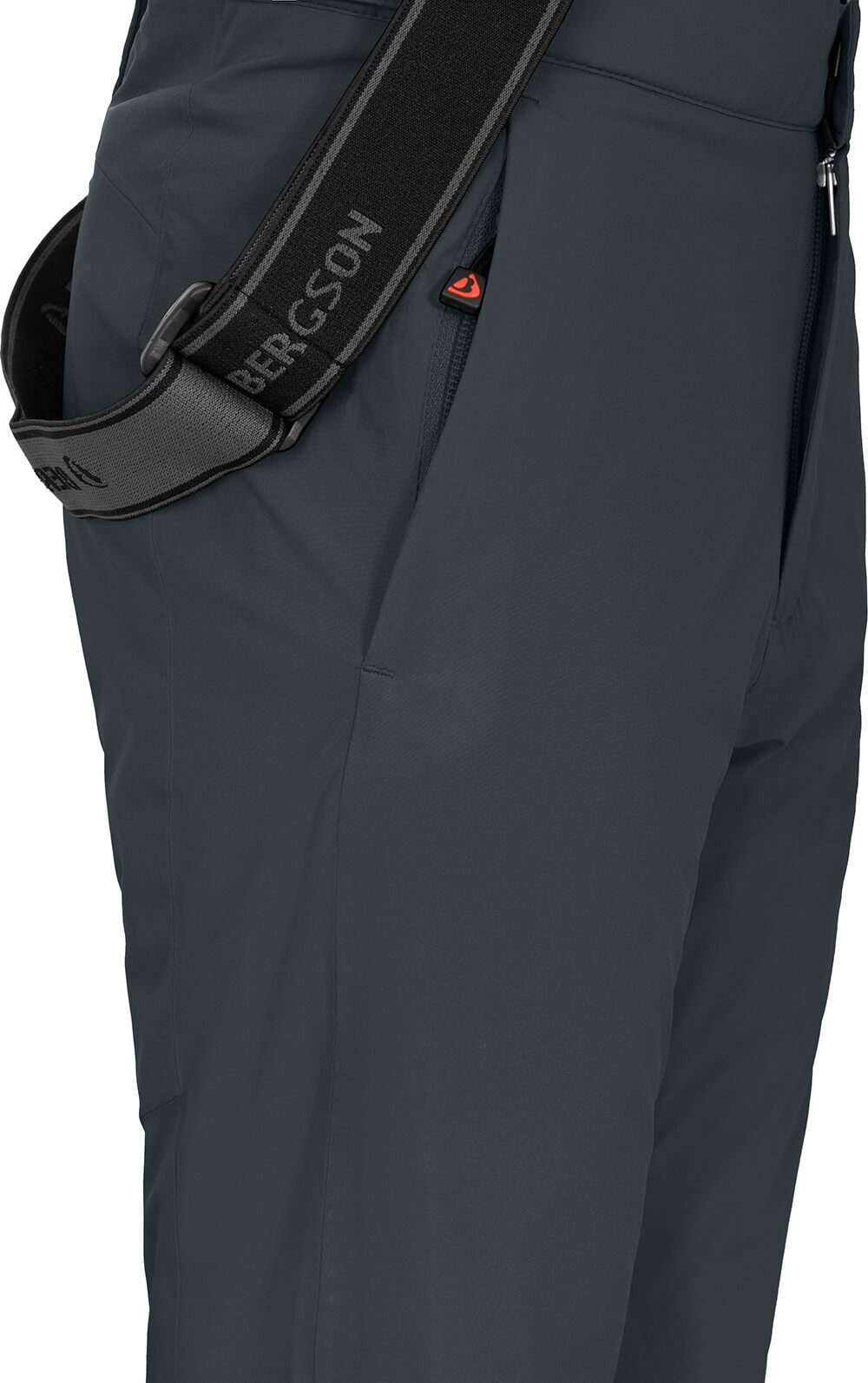 Bergson Skihose PELLY Kinder Skihose, wattiert, 20000 mm Wassersäule, Normalgrößen, dunkel
