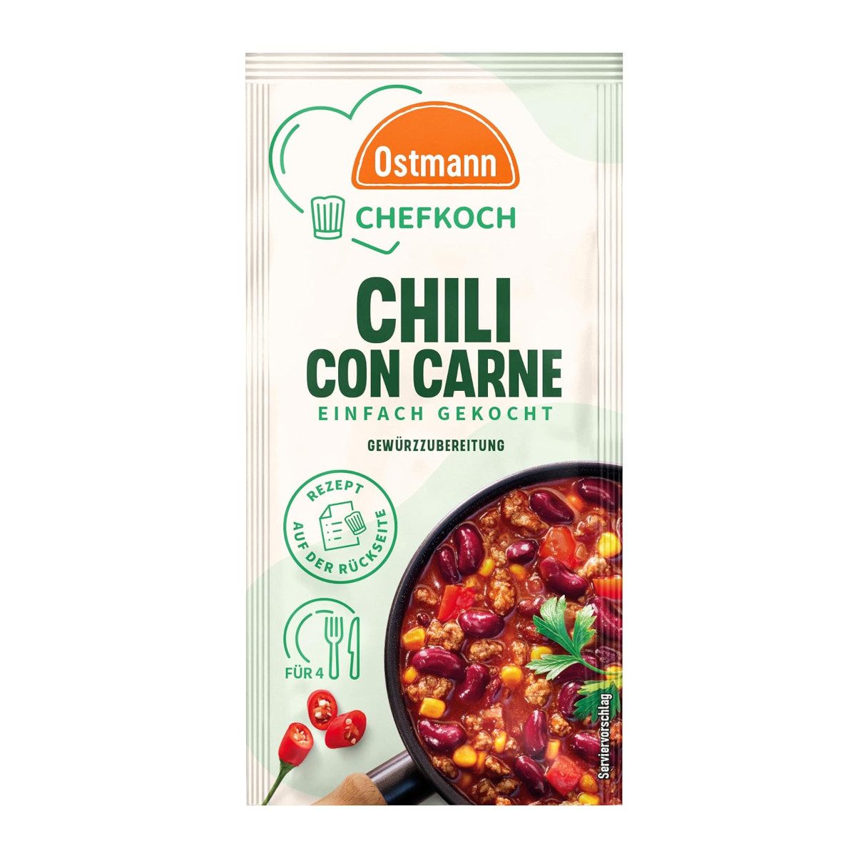 Ostmann Gewürz, Ostmann Chefkoch Chili con Carne Gewürzzubereitung Packung 15g