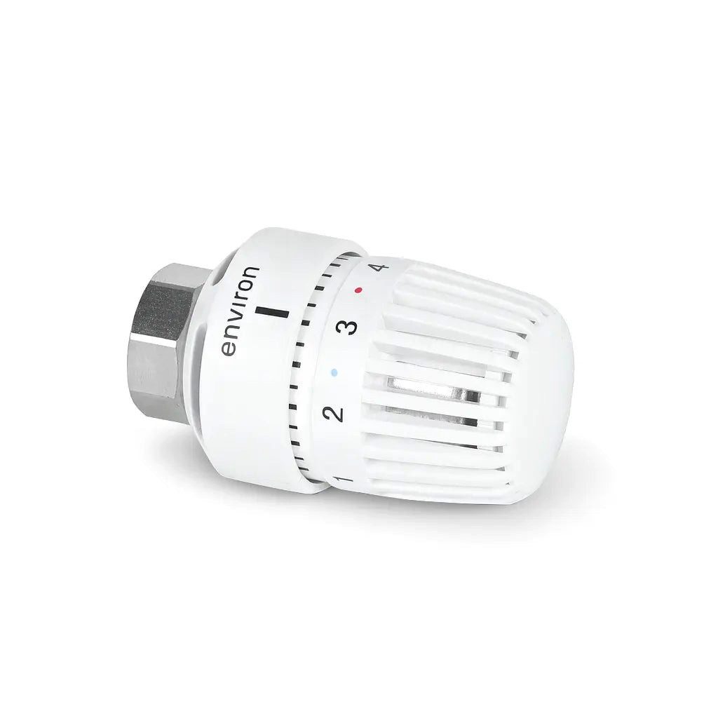 Environ Heizkörperthermostat Thermostatkopf Universal 7-28°C 1-5, Flüssig-Fühler M30 x 1,5 weiß mit