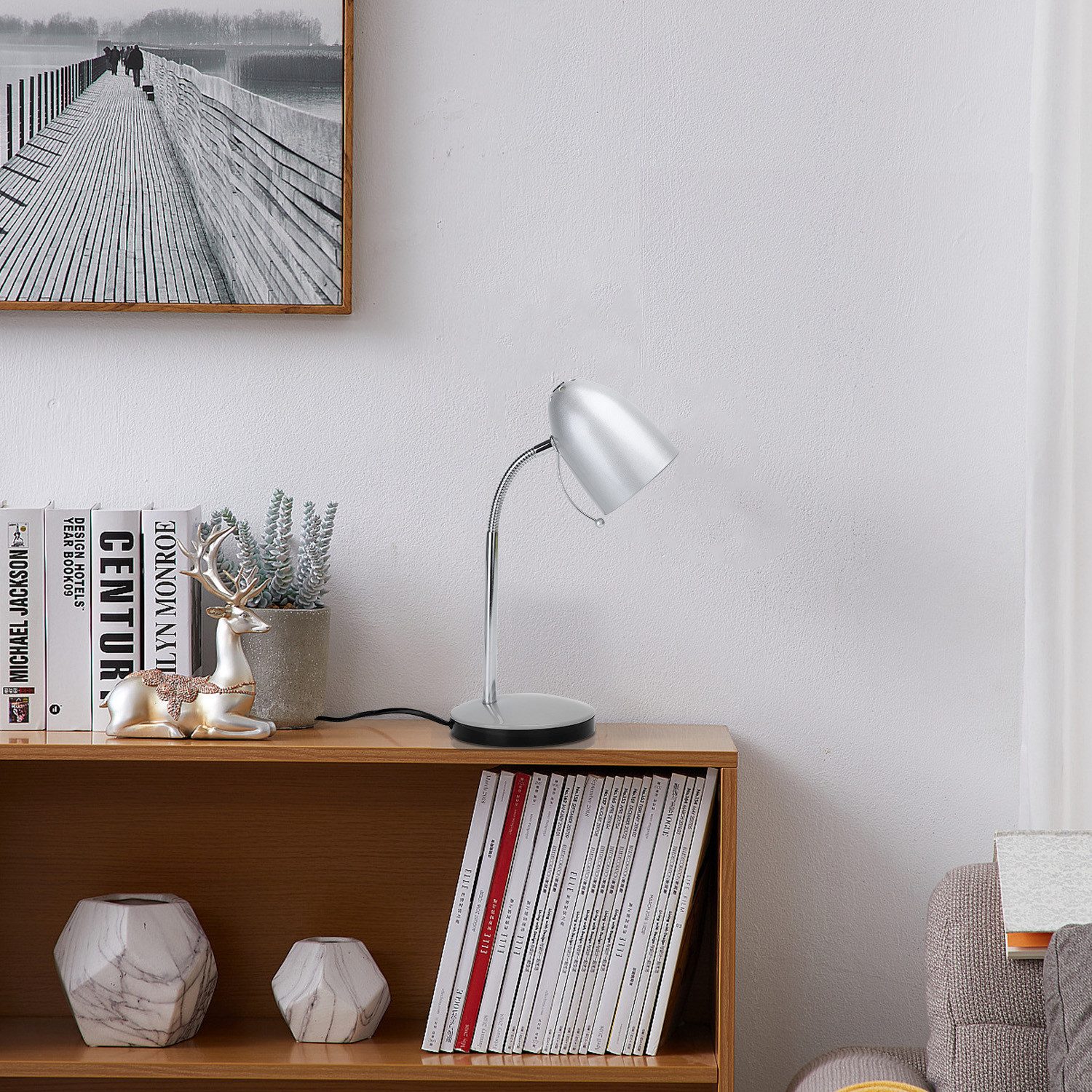 Aigostar Schreibtischlampe mit flexibler metallarm tischlampe günstig online kaufen
