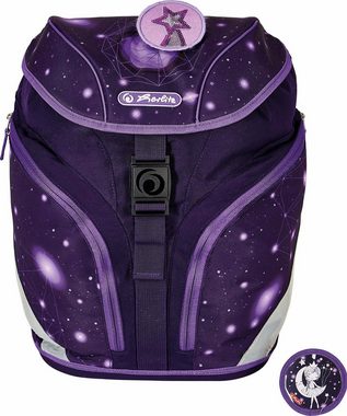 Herlitz Schulrucksack SoftLight Plus, Space Girl (Set, 7-tlg), mit 2 abnehmbaren Applikationen