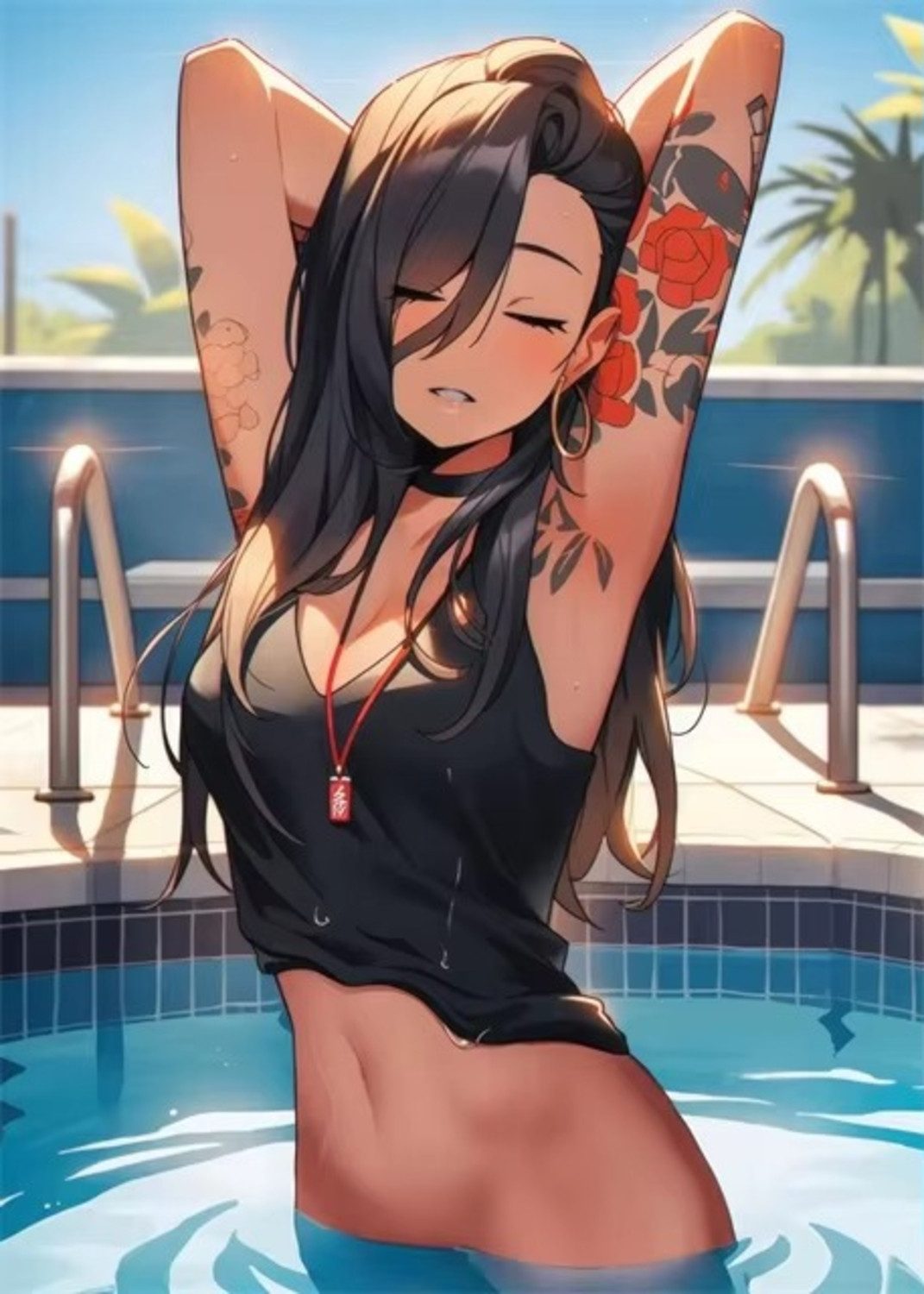 TPFLiving Kunstdruck OHNE RAHMEN, Sexy Anime - Schöne Manga Mädchen - (Leinwandbild XXL), Farben: Farben: bunt - Größe: 20x30cm