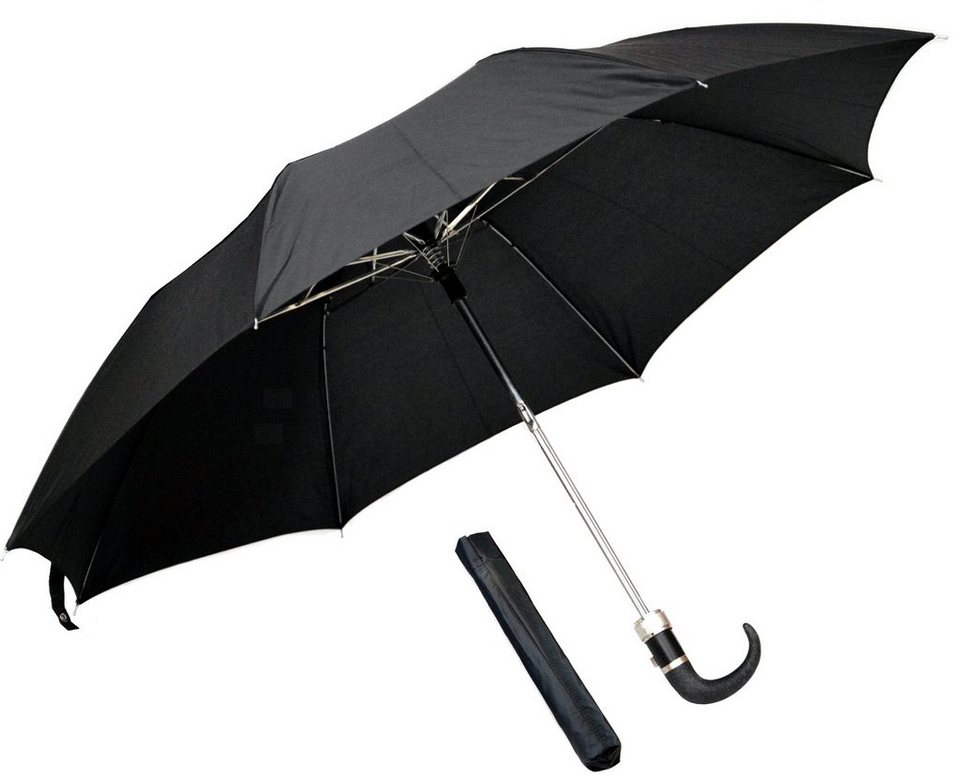 HR Autocomfort Taschenregenschirm Herren Schirm Automatik Regenschirm  Gentleman Black orig. aus ca. 1960