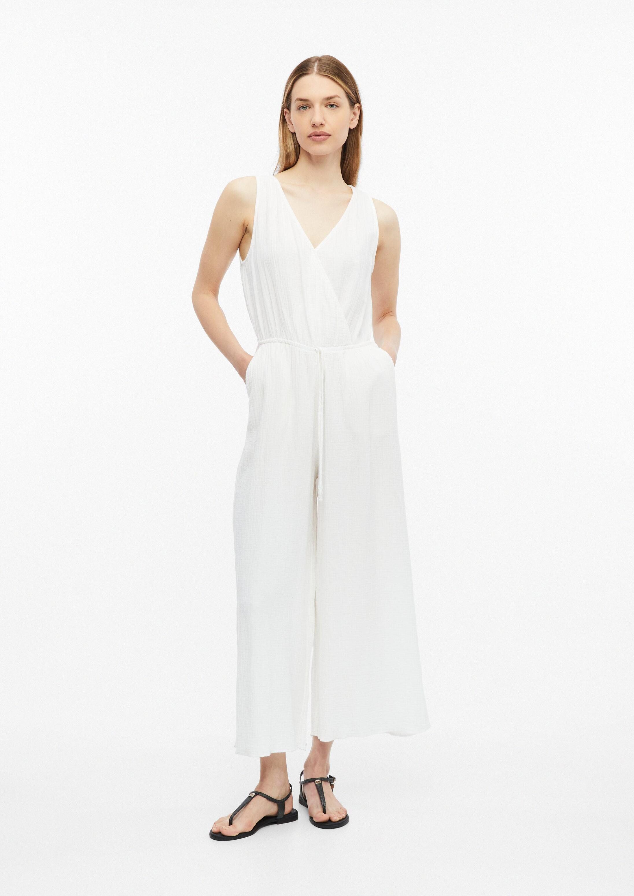 s.Oliver Jumpsuit Overall Overall aus Musselin mit elastischer Taille – Bild 5 von 5
