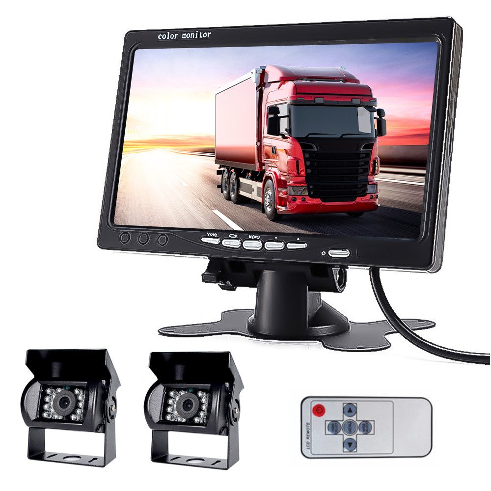 7" LCD Auto-Rückfahrmonitor Doppelrückfahrkamera Rückfahrkamera