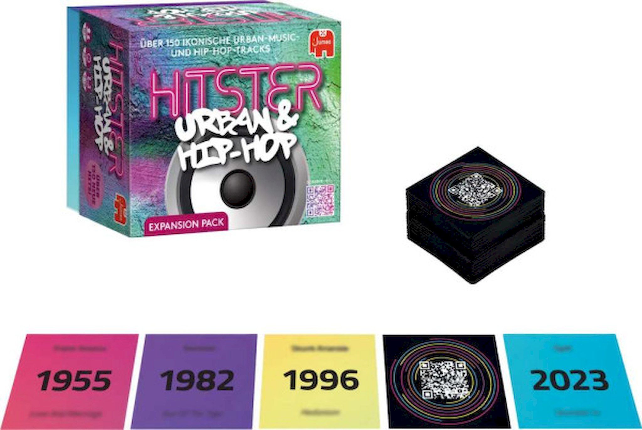 Jumbo Spiele Spielesammlung Hitster Expansion Pack (1 Stück/Version), Hitster Erweiterung, Bayern 1, Movies & TV Soundtracks, Christmas, Urban & Hip-Hop