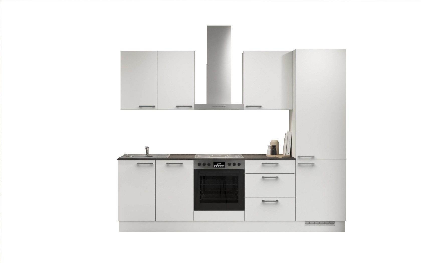 nobilia® Küchenzeile Kopenhagen, individuell anpassbar, gratis Küchenplanung mit Profis, (270 Breite), vormontiert, wahlw. mit E-Geräten, inkl. Lieferung & Montage