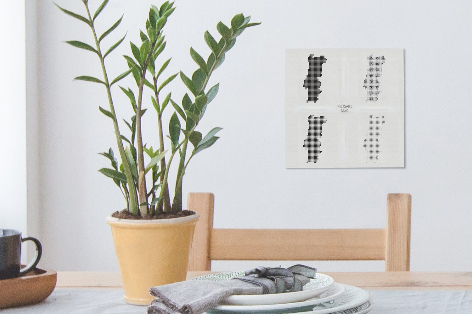 Bilder Portugal vier Stilen (1 Schwarz Leinwandbild für OneMillionCanvasses® Leinwand in in Illustration von und Weiß, Schlafzimmer St), Wohnzimmer