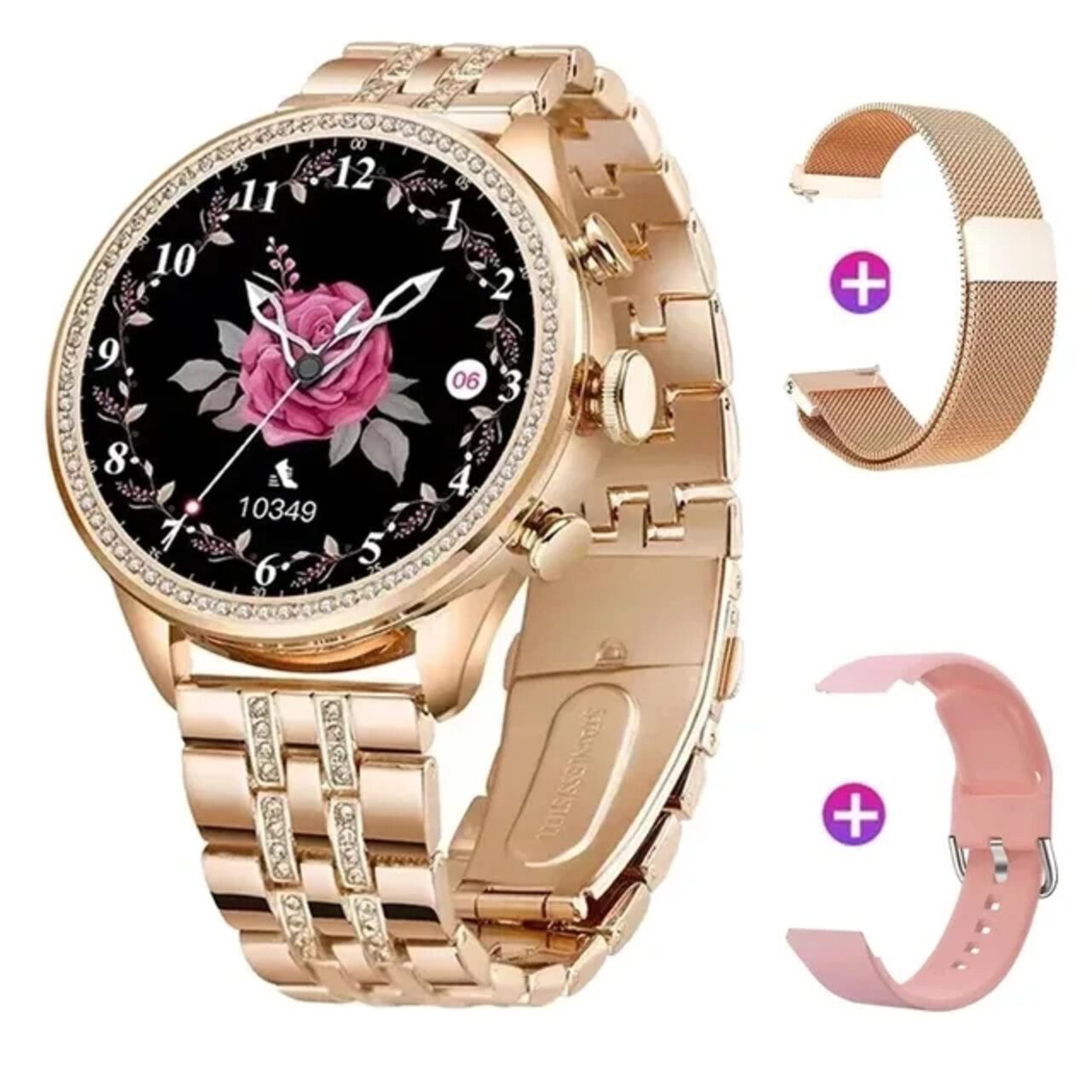 Nagham Ghazal Aswad Smartwatch Frauen 2025 bluetooth anruf sport Uhr Smartwatch