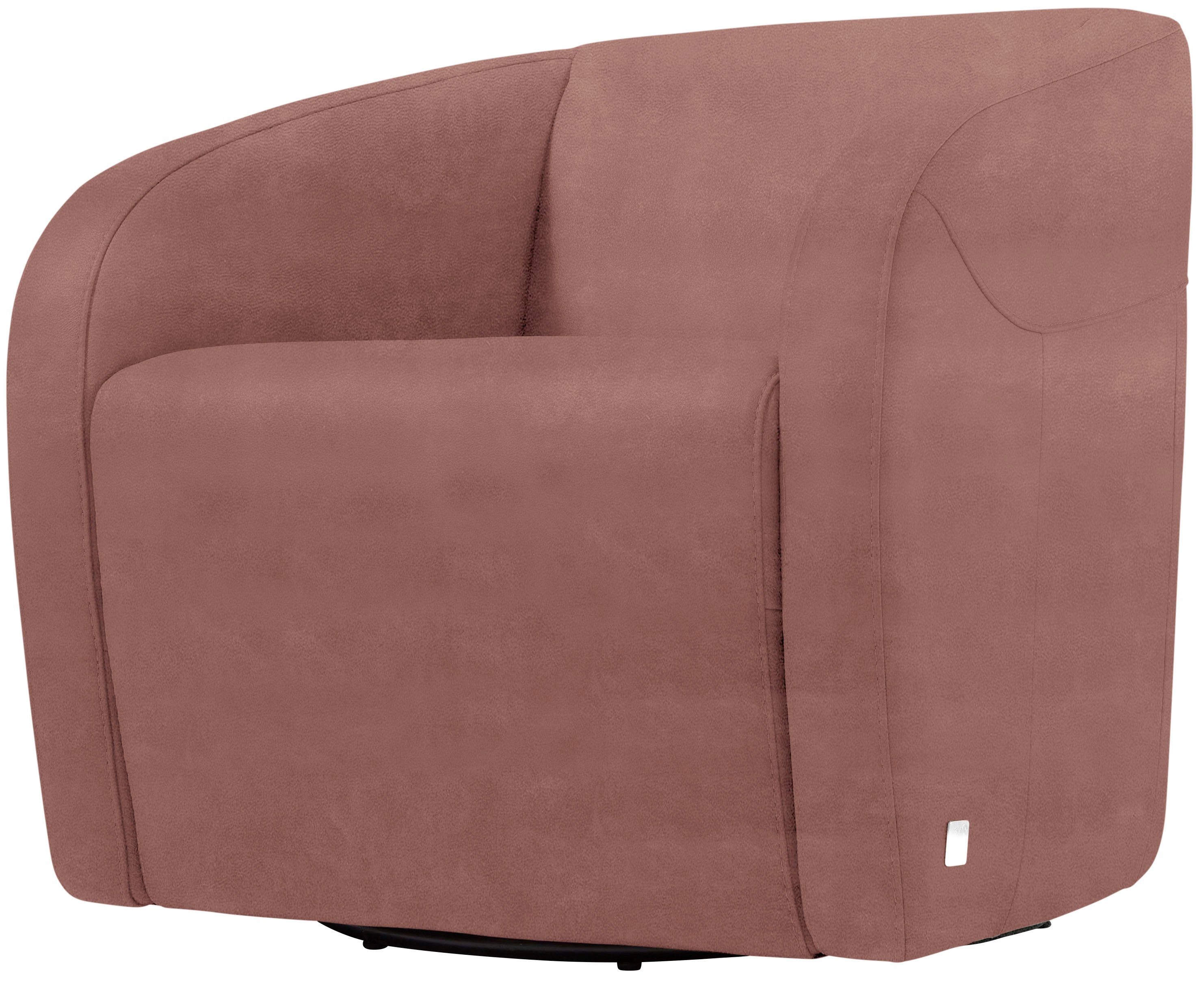 Egoitaliano Sessel Charlottaas Clubsessel, Designsessel, modern und zeitlos, bequem, drehbar, kompakte Stellmaße, Solitärsessel