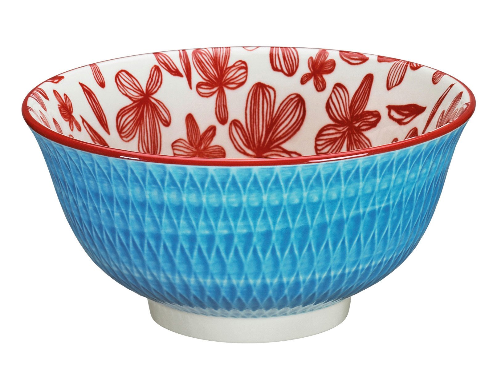 Cilio Schale AMICI Bowl Rauten blau 18 cm, Porzellan, (Bowls)