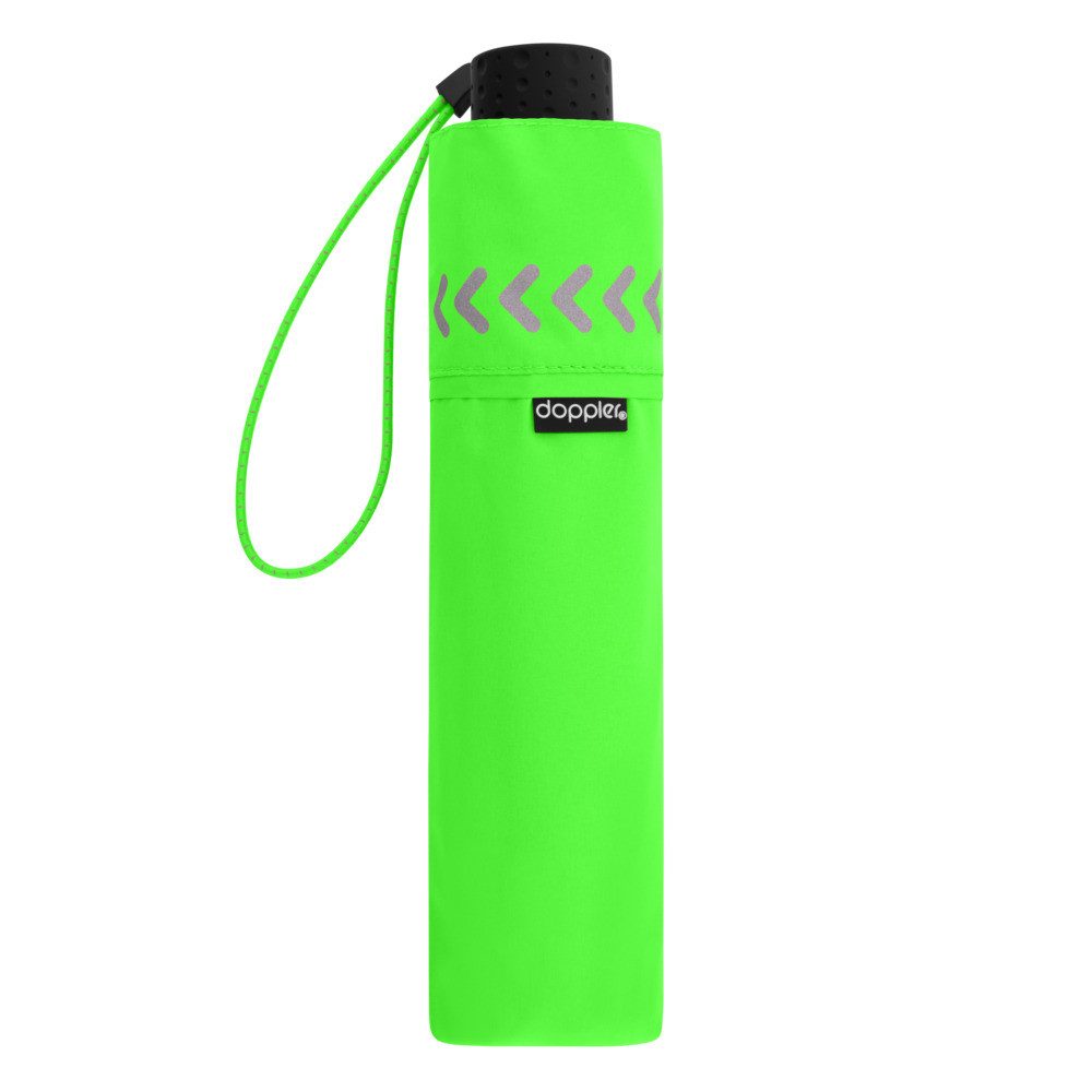 doppler® Taschenregenschirm Safety Arrow, reflektierend, für Kinder, manuell