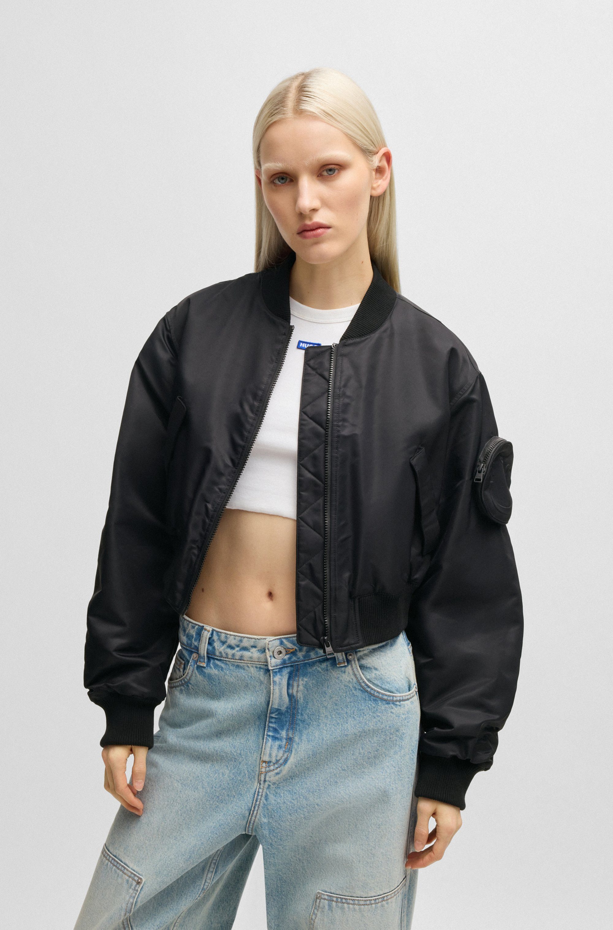 HUGO Blue Bomberjacke Foraia mit aufgesetzter günstig online kaufen