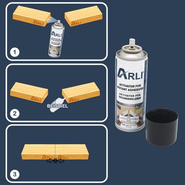 ARLI Montagekleber 2x Aktivator für Sekundenkleber Superkleber Aktivatorspray 200m, (2x 200ml, 2-tlg), Aktivatorspray Spray Cyanacrylat