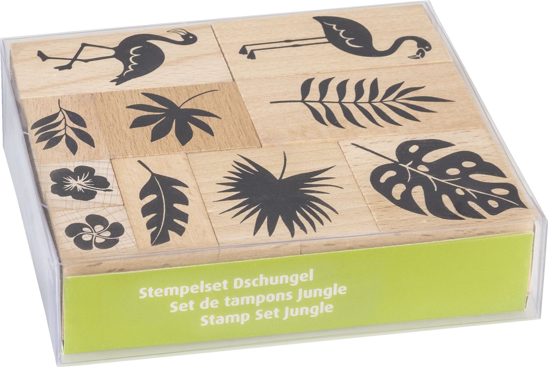 Heyda Stempel Stempelset Holz VE=10 Stück Dschungel