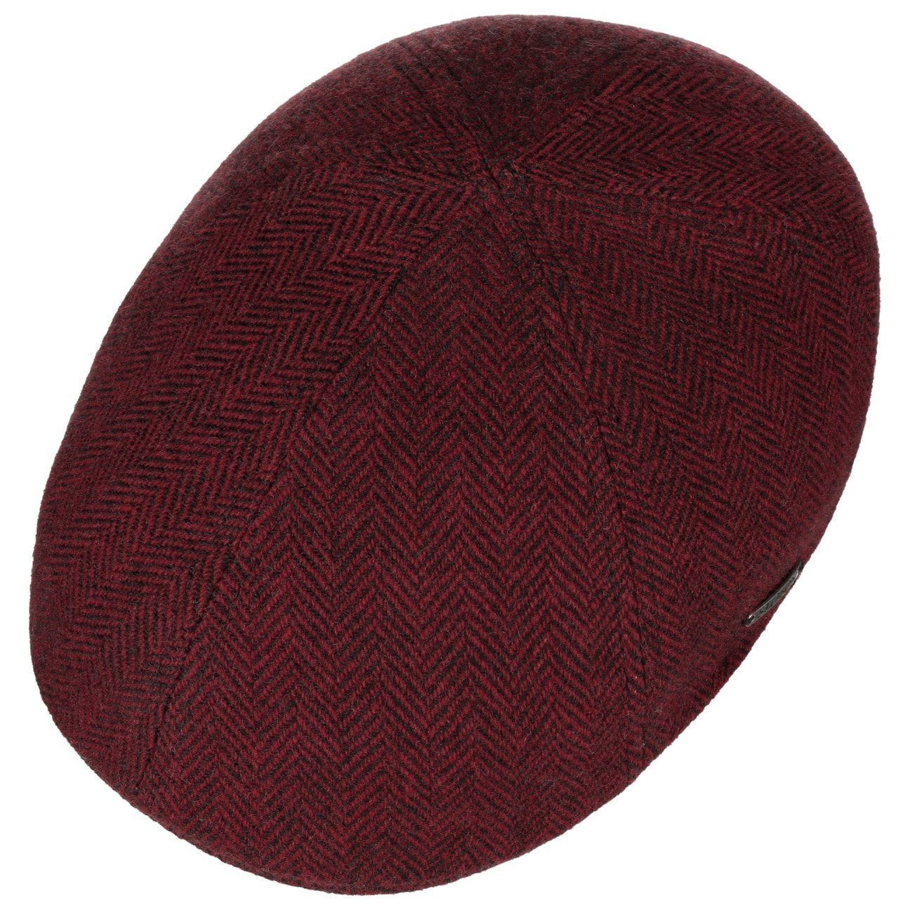 dunkelrot mit Flat Cap Schirm (1-St) Flatcap Stetson