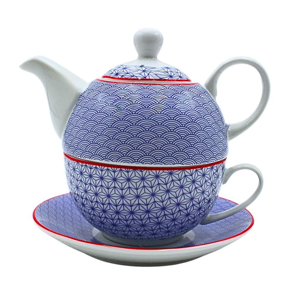 Dekohelden24 Teekanne Чайники in verschiedenen Вариантыn, (Tea-for-One), Retrodesign, kompakte Form, praktische Kombination