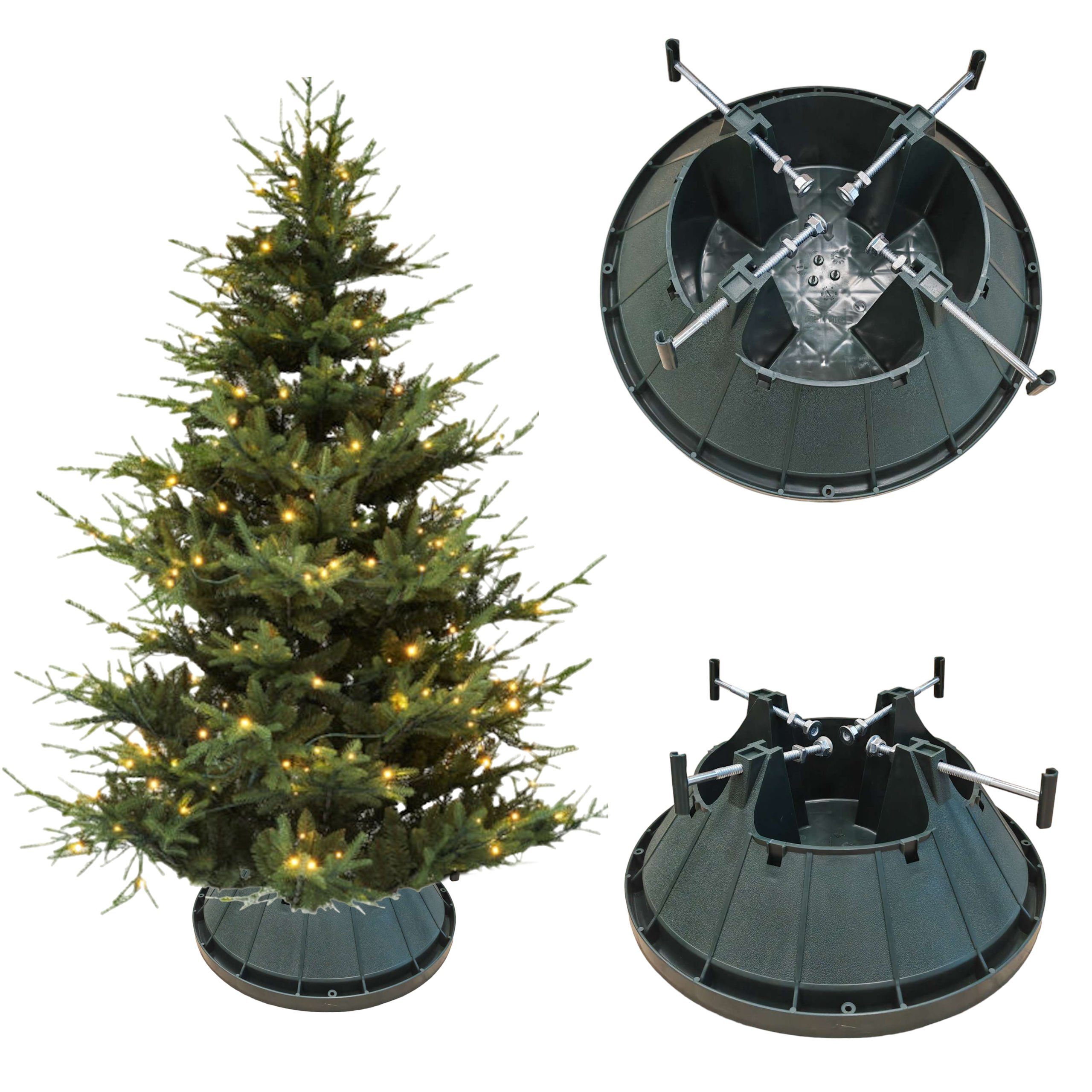 COIL Christbaumständer Ёлочные подставки, Weihnachtsdeko, Christbaumschmuck (Farbe: Grün, Material: Kunststoff), 5 l/ 6,4 l, Durchmesser 40,5 cm/51,5 cm, Höhe 20,5 cm