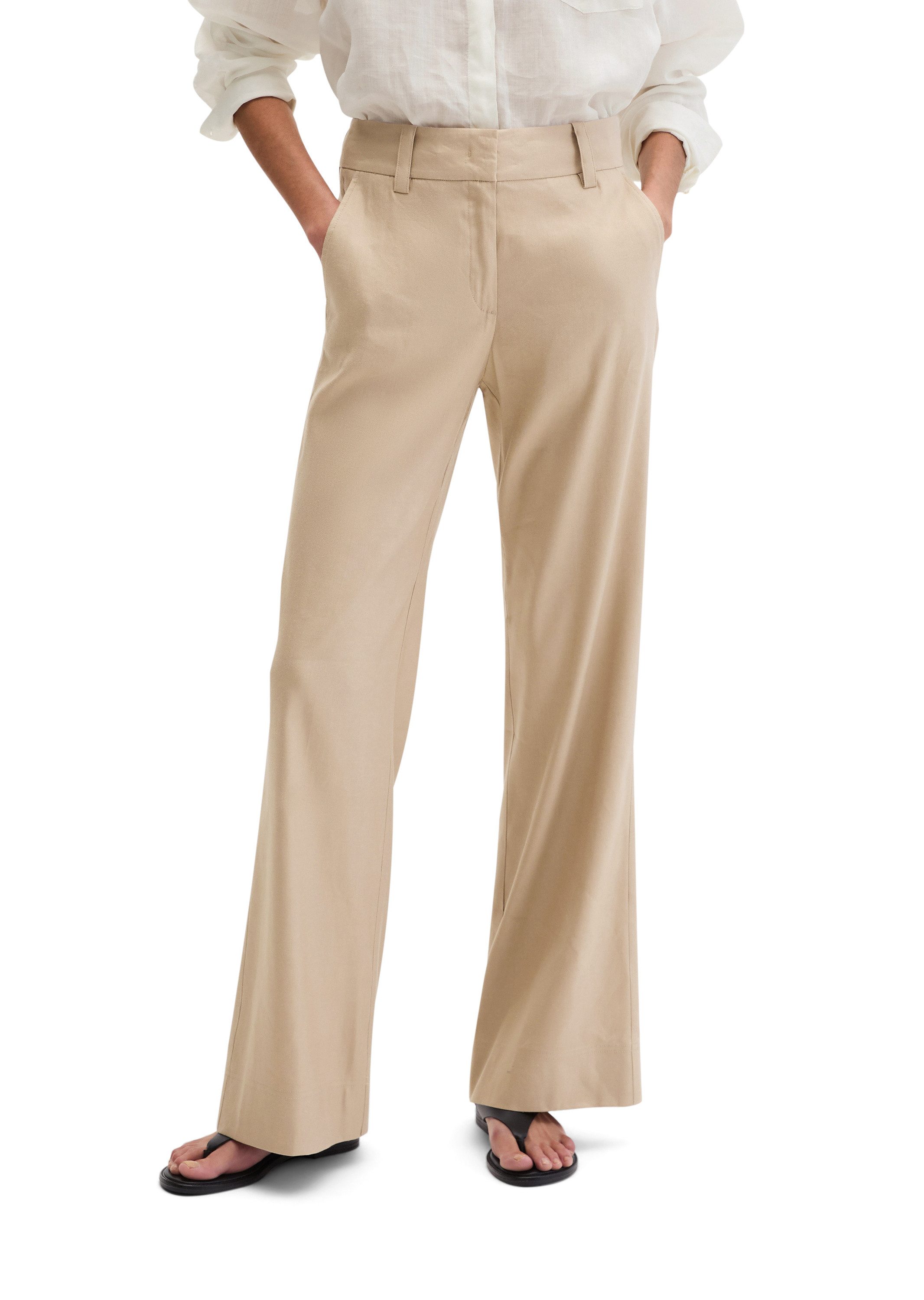 Chinohose aus Viskose-Leinen-Stretch