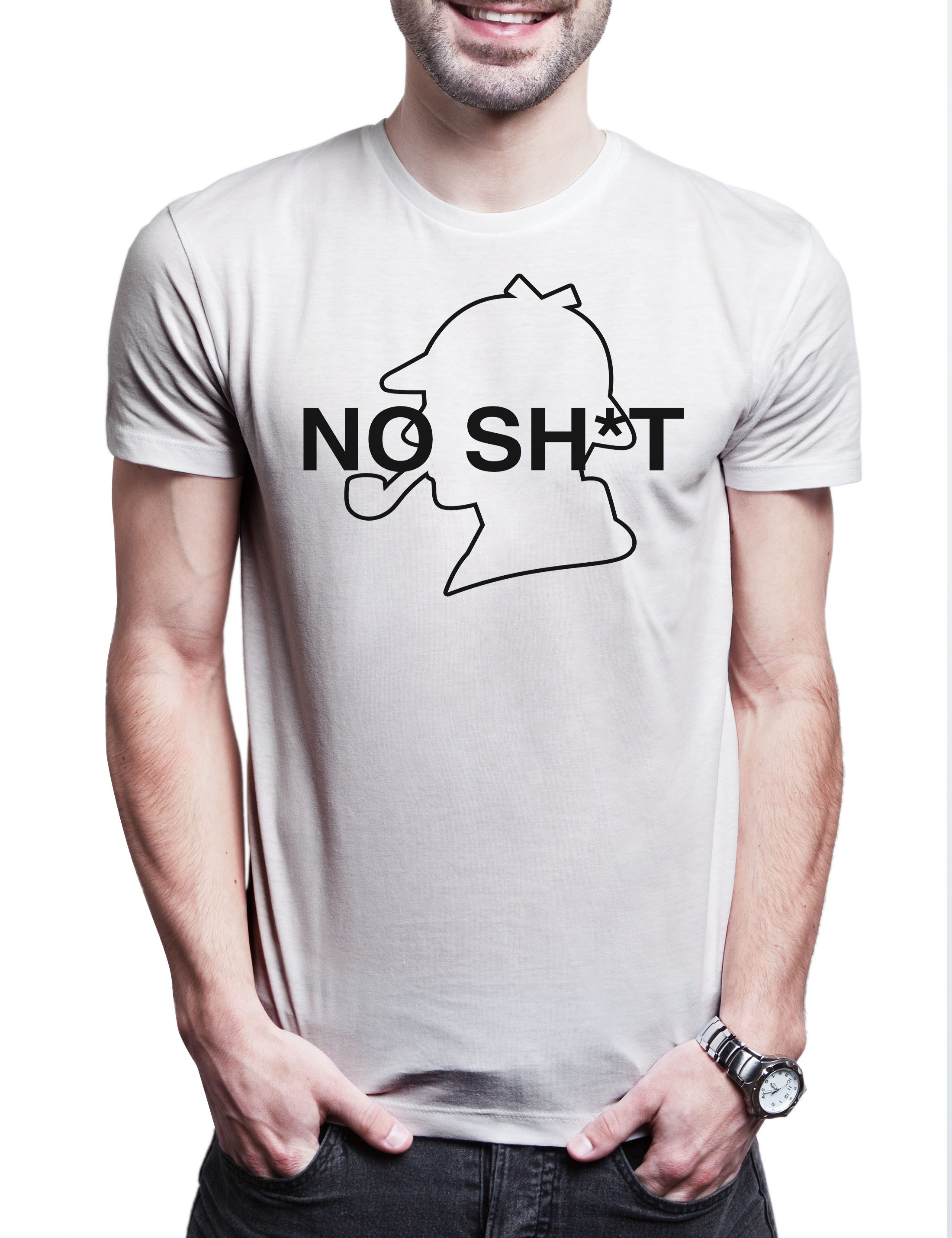 Print-Shirt Sherlock No Sh*t Herren T-Shirt Detective Watson Dedektiv Conan Holmes