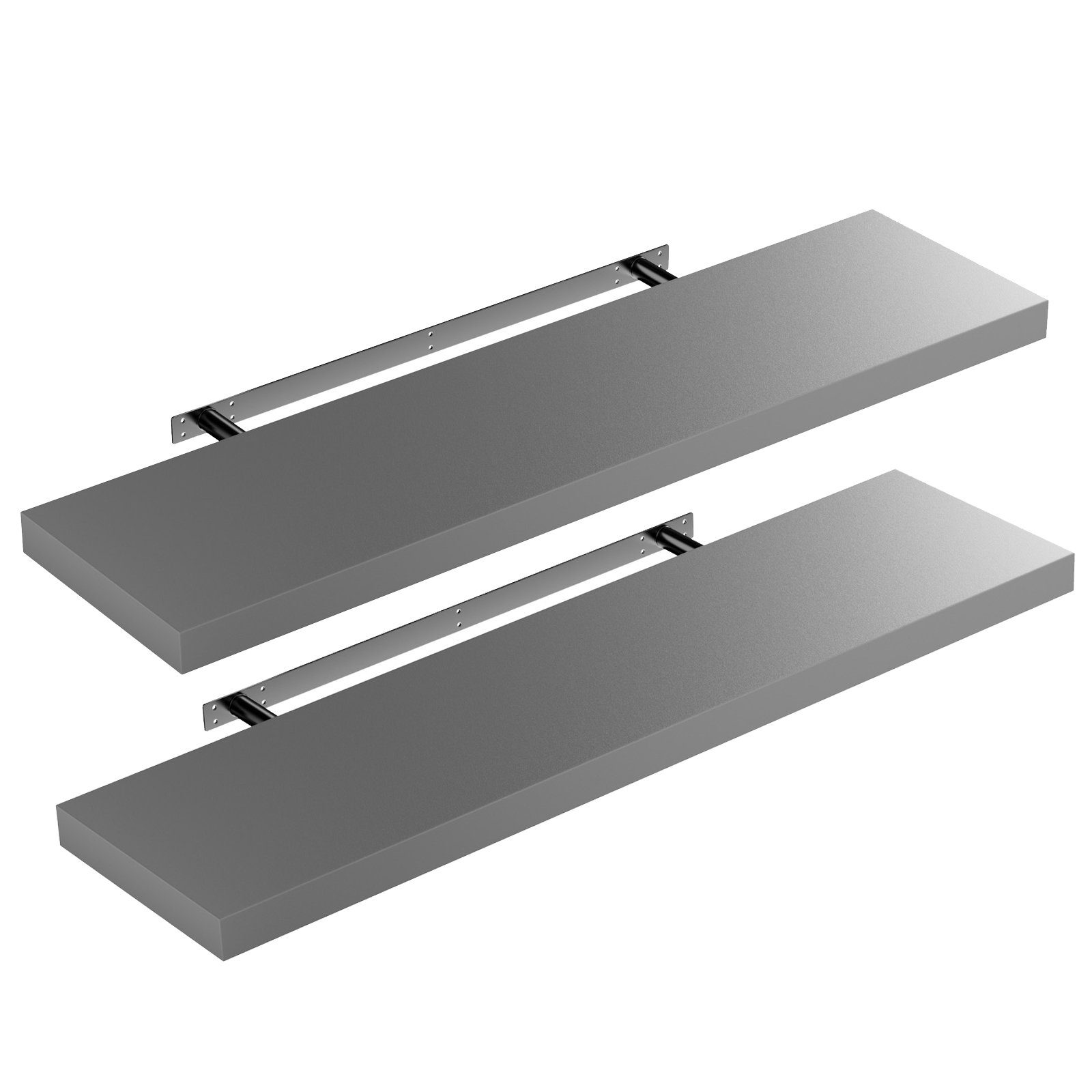 Casaria Wandregal, Grau Hängeregal mit Halterung 15kg Tragkraft Küche Matt günstig online kaufen