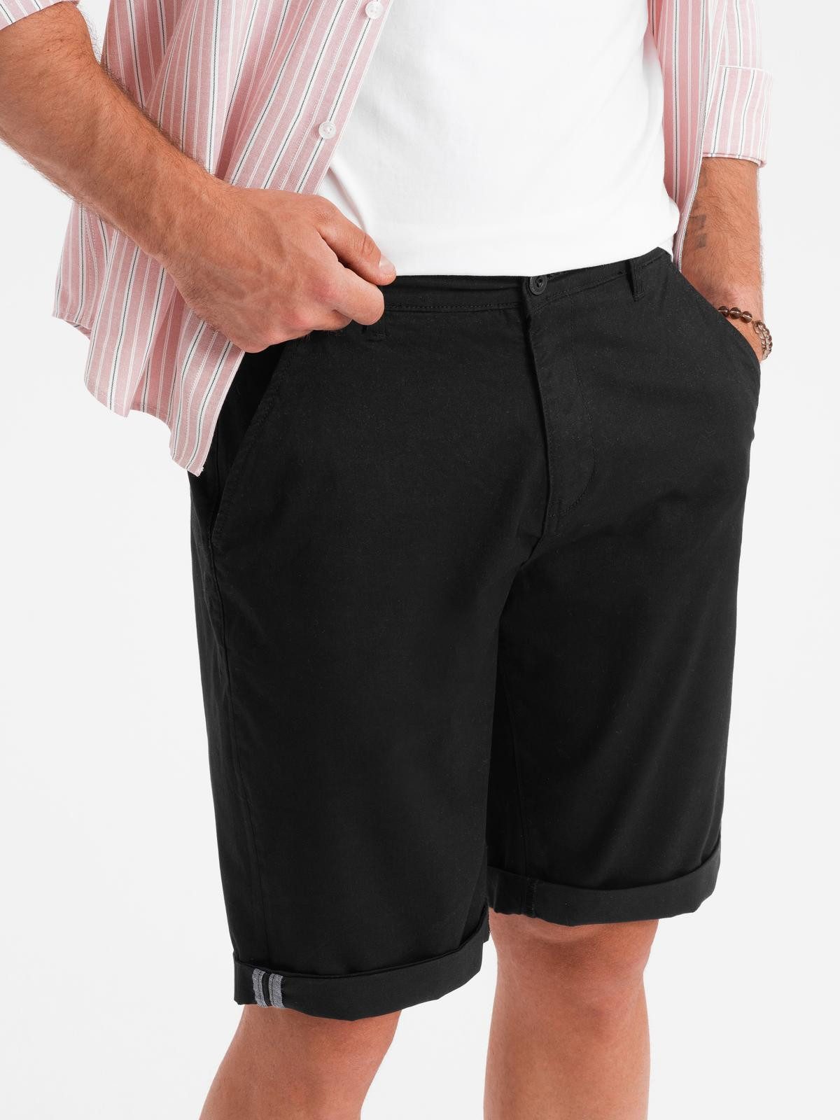 OMBRE Chinoshorts Klassische Herren-Chino-Shorts mit hochgekrempeltem günstig online kaufen