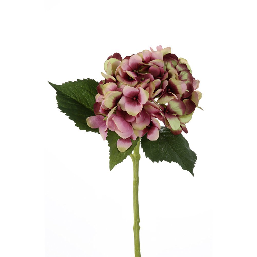 Kunstpflanze FINK Kunstblume Hortensie - amaranth-pink-grün - H. 0cm, Fink