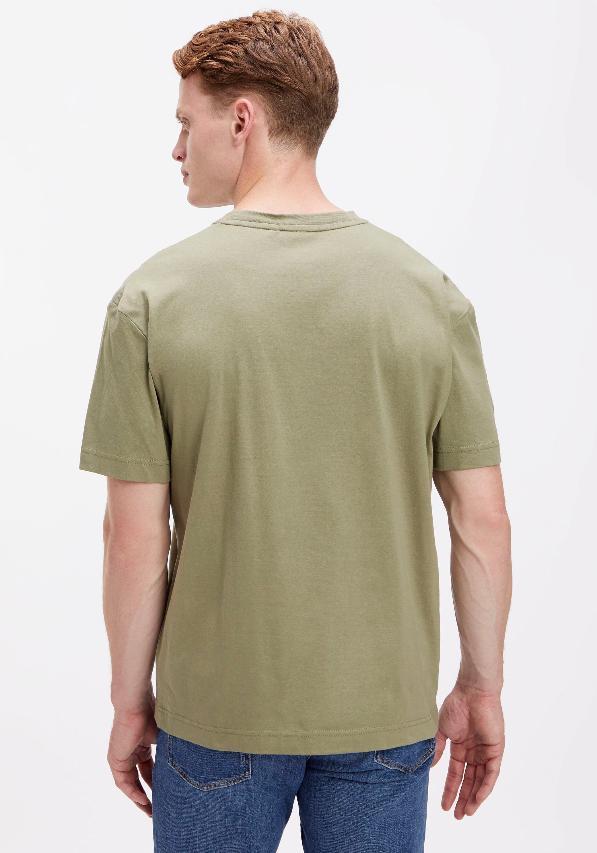 COTTON Klein Calvin Calvin COMFORT Brust green FIT T-SHIRT delta der Klein Logo T-Shirt mit auf