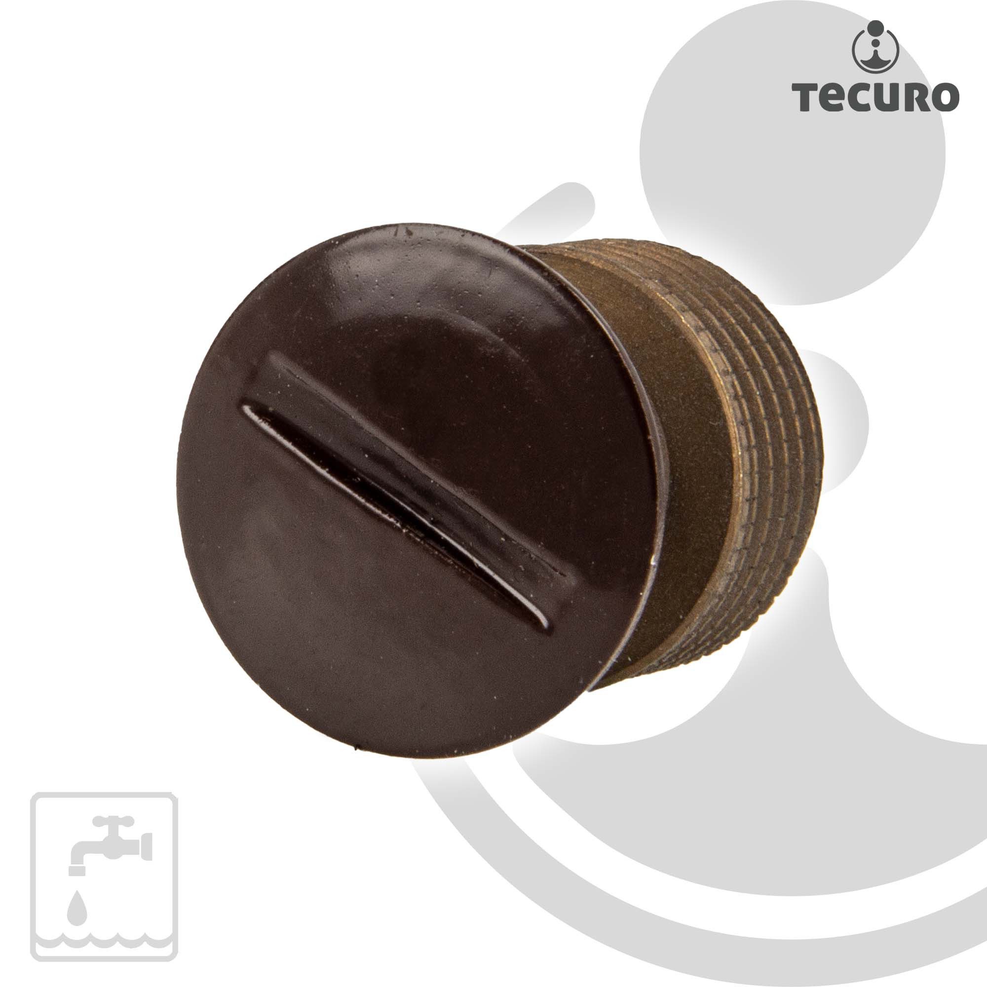 tecuro Gewindefitting Verschluss - Stopfen AG G 1/2 Zoll, optional mit Rosette, 1/2 Zoll