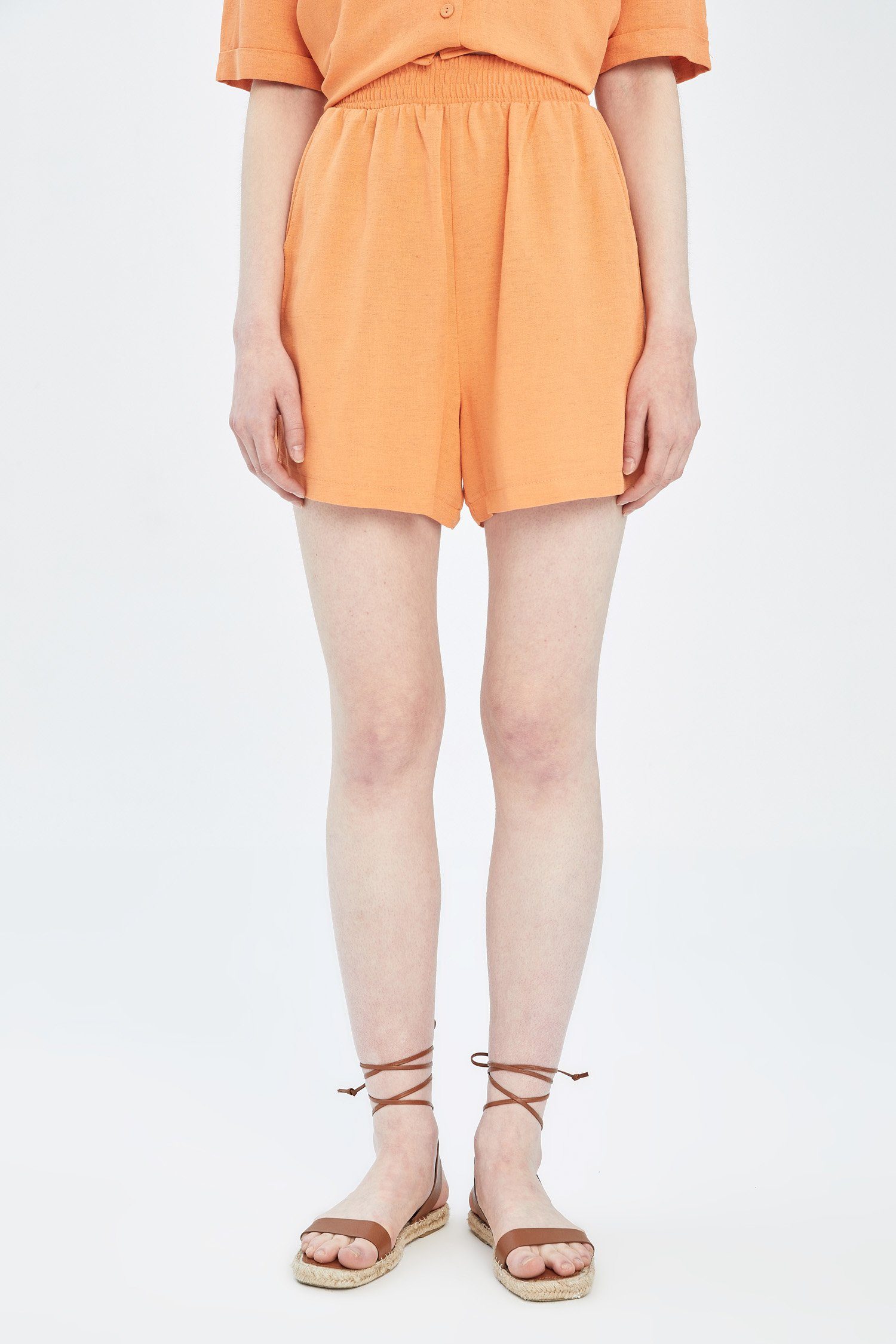 Shorts FIT Damen Orange RELAX DeFacto Shorts