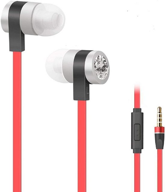 Elegear In-Ear-Kopfhörer (In Ear Kopfhörer mit Kabel, Noise Cancelling Ohrhörer mit Mikrofon, Moderne Stereo-Kopfhörer mit 3er Ohrstöpseln für Samsung Huawei Sony und alle Android-Handy, PS4, PC, Laptop - Gold)