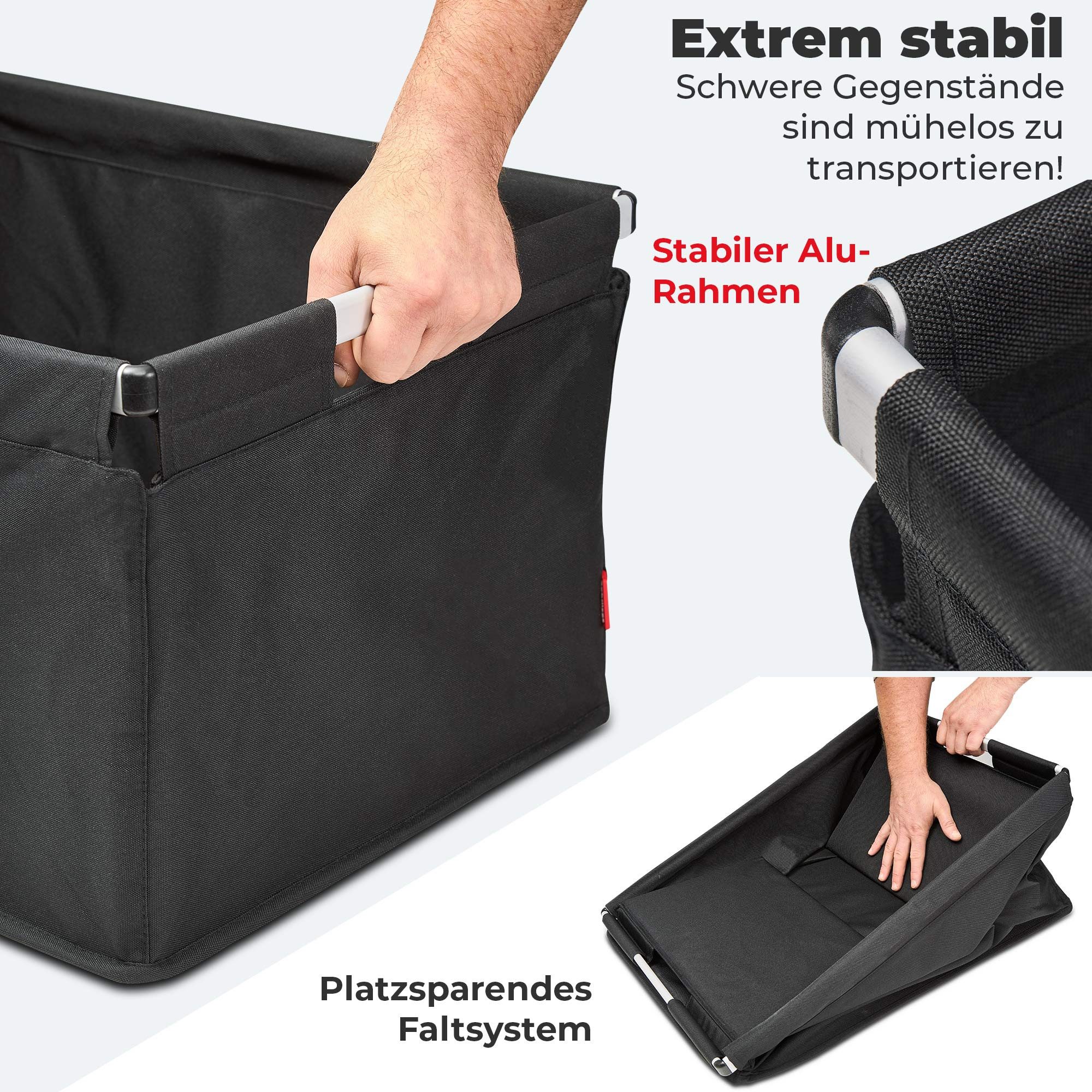 achilles Klappbox Big-Box Alu Einkaufs-Box Transport-Kiste mit Aluminiumrahmen Klapp-Box