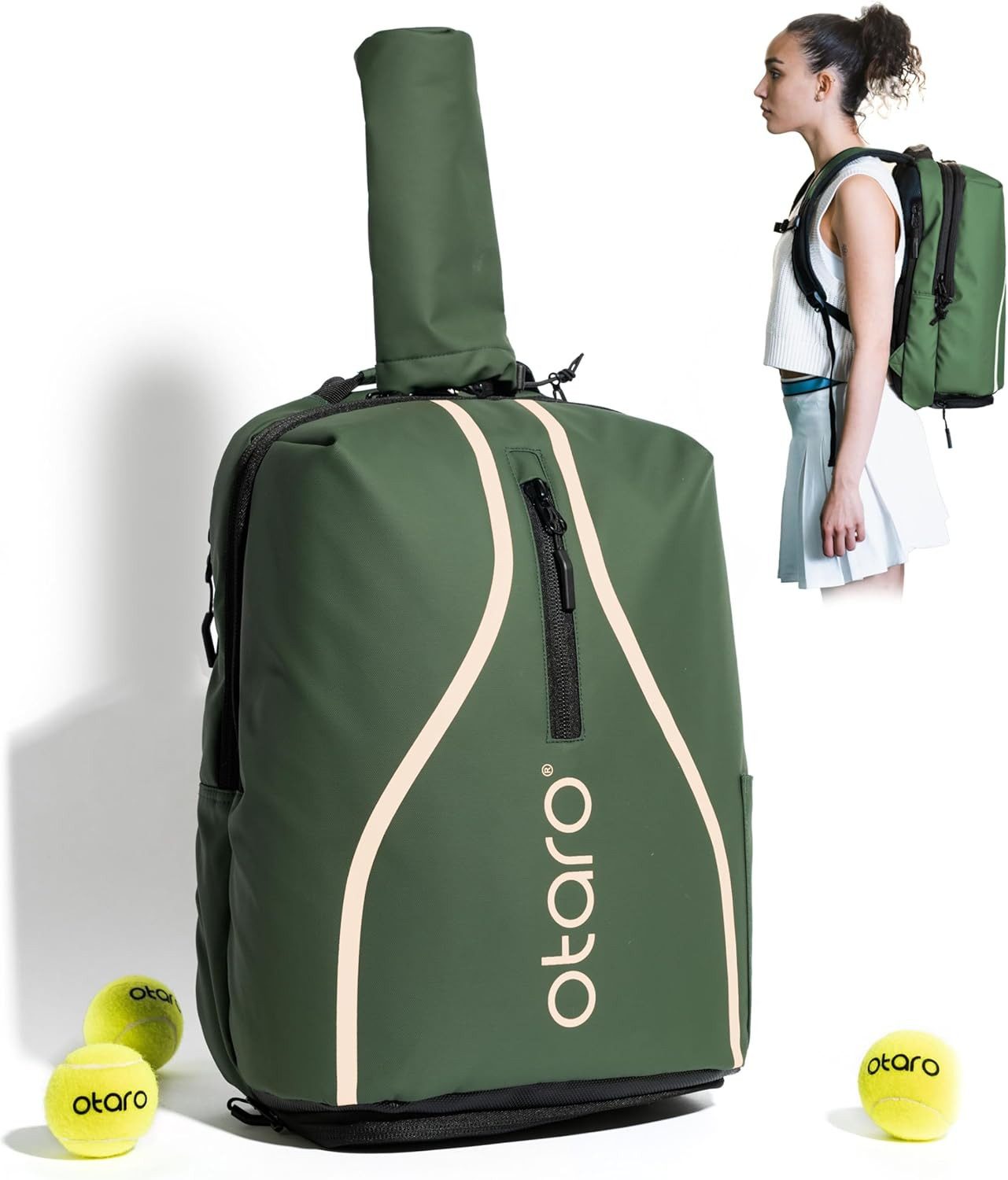 Otaro Tennisrucksack Tennisrucksack mit Schuhfach, Classic 32L günstig online kaufen