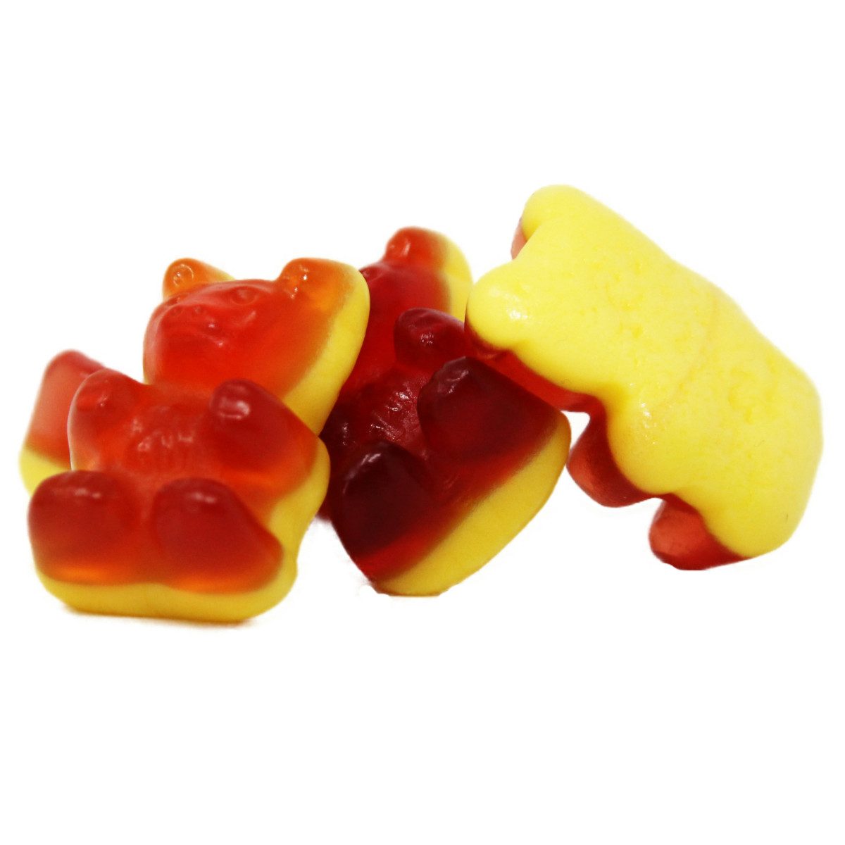 Fruchtgummi Bären & Co. Süßigkeit, Rote Grütze Bären mit Schaumboden Fruchtgummi als Dessert 175g