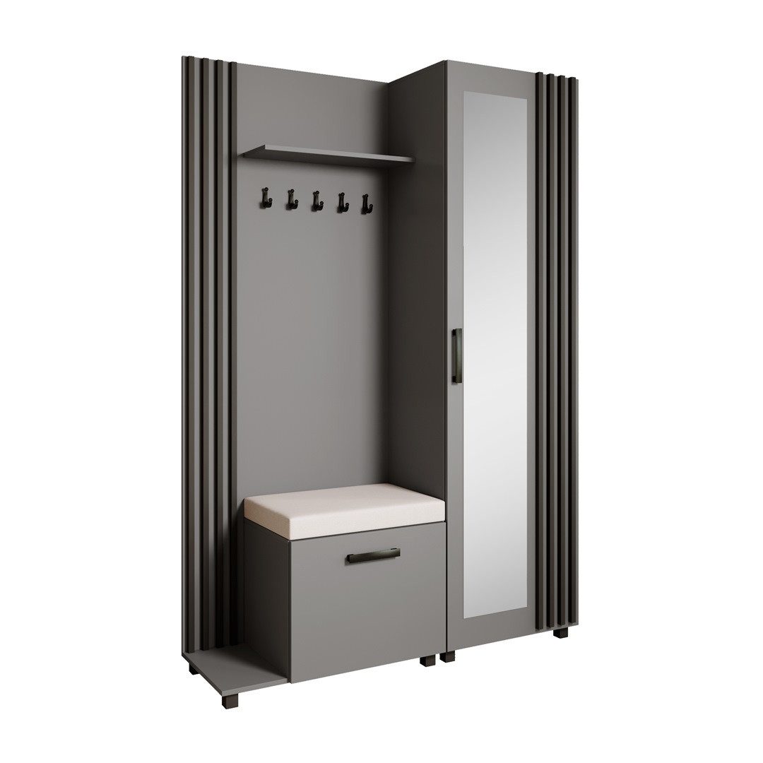 Beautysofa Garderobenschrank Garderoben-Set mit Aufhängern und günstig online kaufen