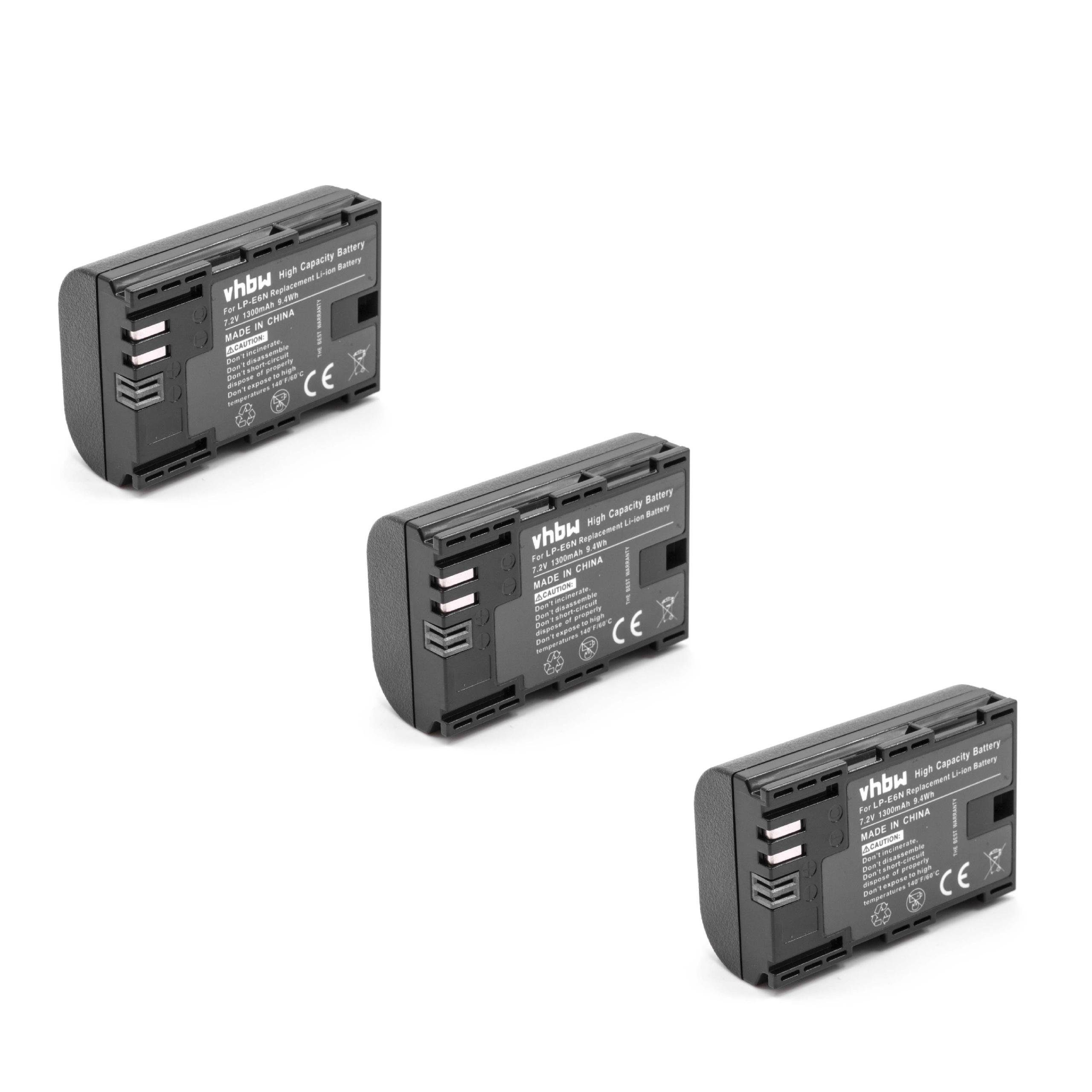 vhbw kompatibel mit Canon Batteriegriff BG-E7, BG-9, BG-E6, BG-E13, BG-E14 Kamera-Akku Li-Ion 1300 mAh (7,2 V) | Akkus und PowerBanks