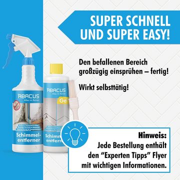 ABACUS Schimmelentferner - Das Profi Set Schimmelentferner (inkl. Experten Tipps, [3, 3-St. Schimmelentferner Profi Set Sofortwirkung mit Langzeiteffekt)