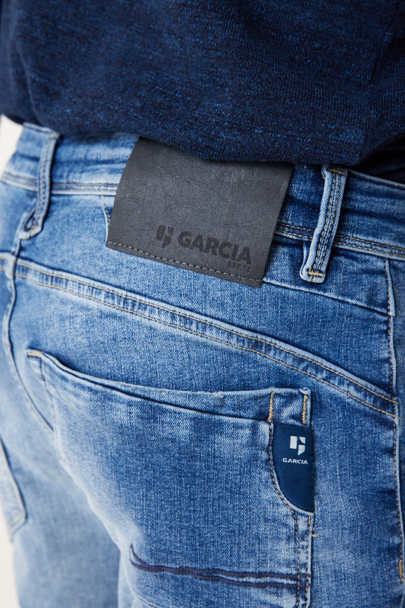 5-Pocket-Jeans Waschungen used vintage Garcia in blue Rocko verschiedenen