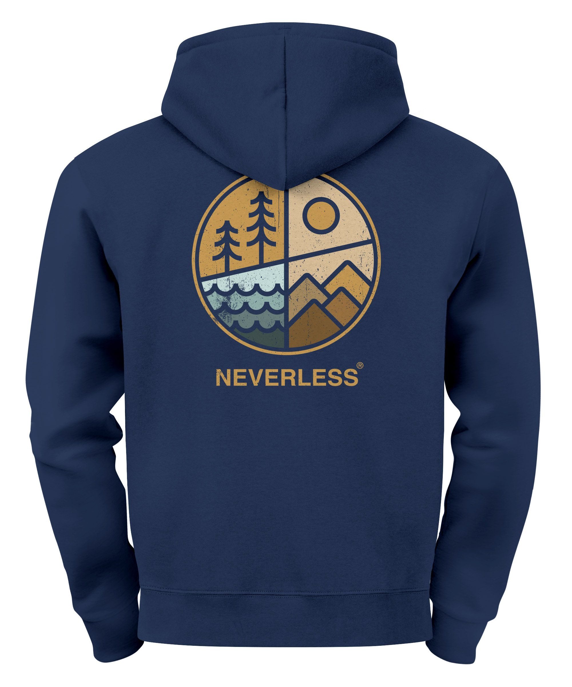Hoodie Hoodie Backprint Herren Natur Grafik Berge Wald Adventure Outdoor