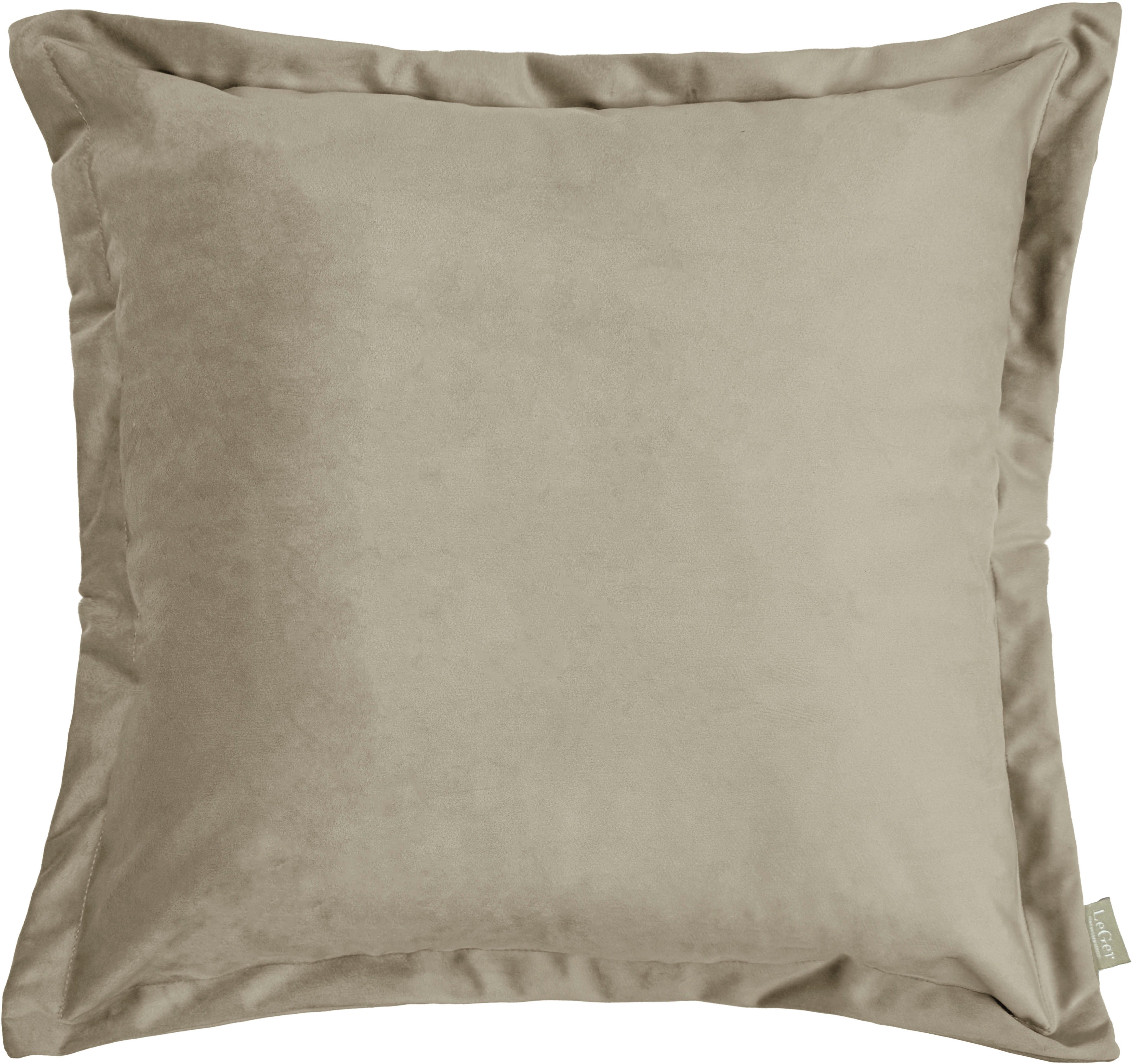 LeGer Home by Lena Gercke Dekokissen Samt Ladina, mit Stehsaum, Kissenhülle günstig online kaufen
