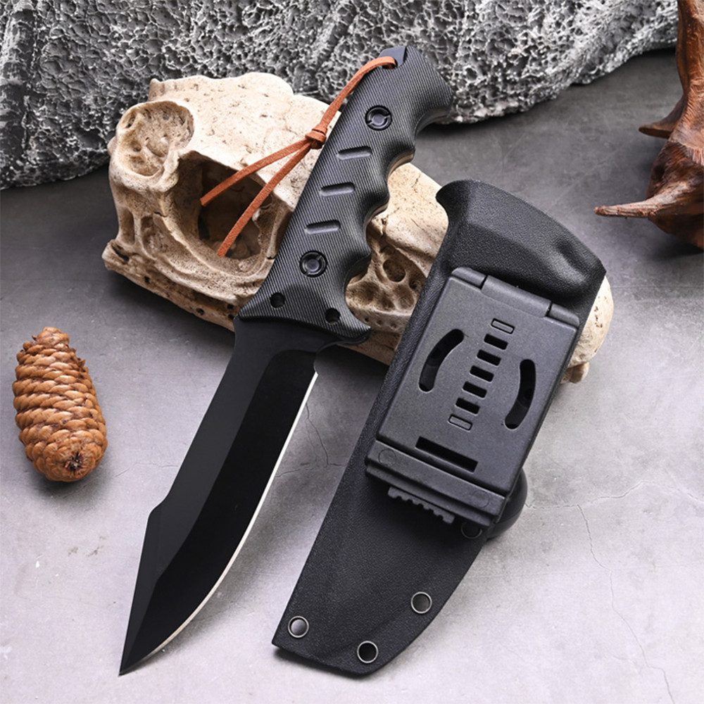 Taschenmesser Outdoor Messer Einhandmesser Edelstahl mit Scheide Camping