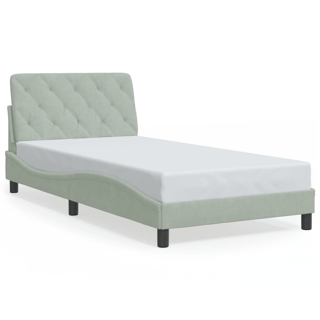 vidaXL Bett Bettgestell ohne Matratze Hellgrau günstig online kaufen